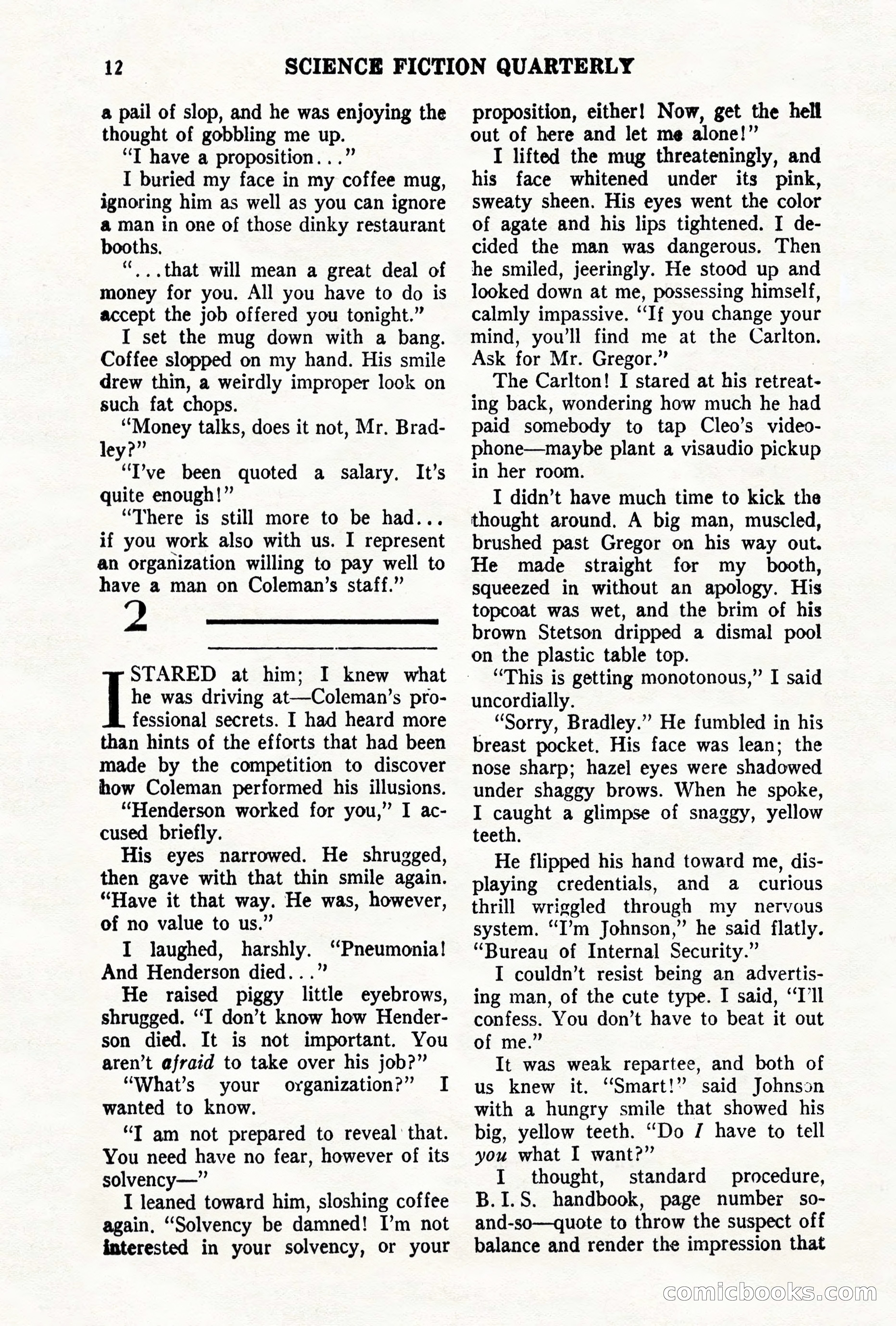 Science Fiction Quarterly, November 1957 — page 12 of 132