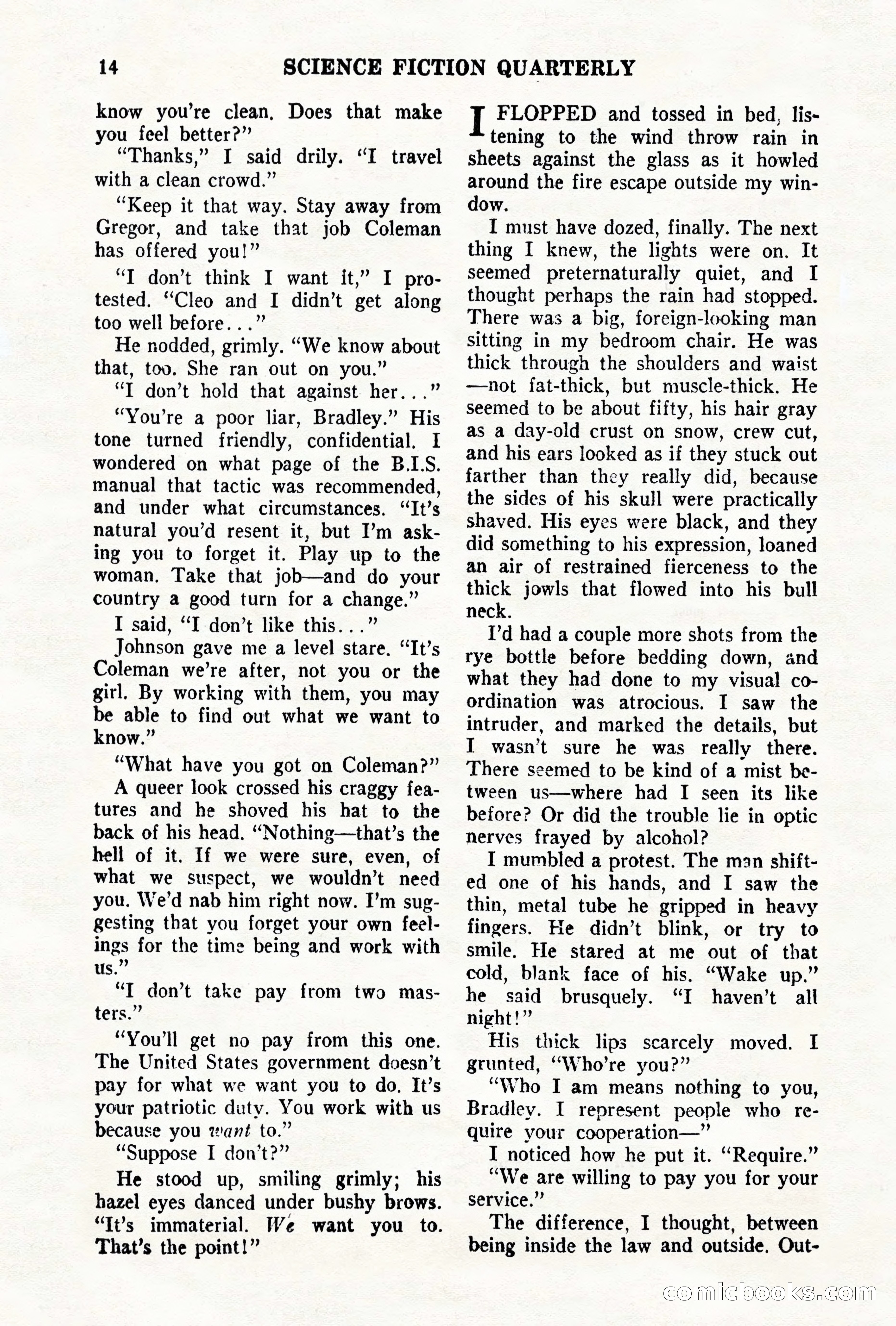 Science Fiction Quarterly, November 1957 — page 14 of 132