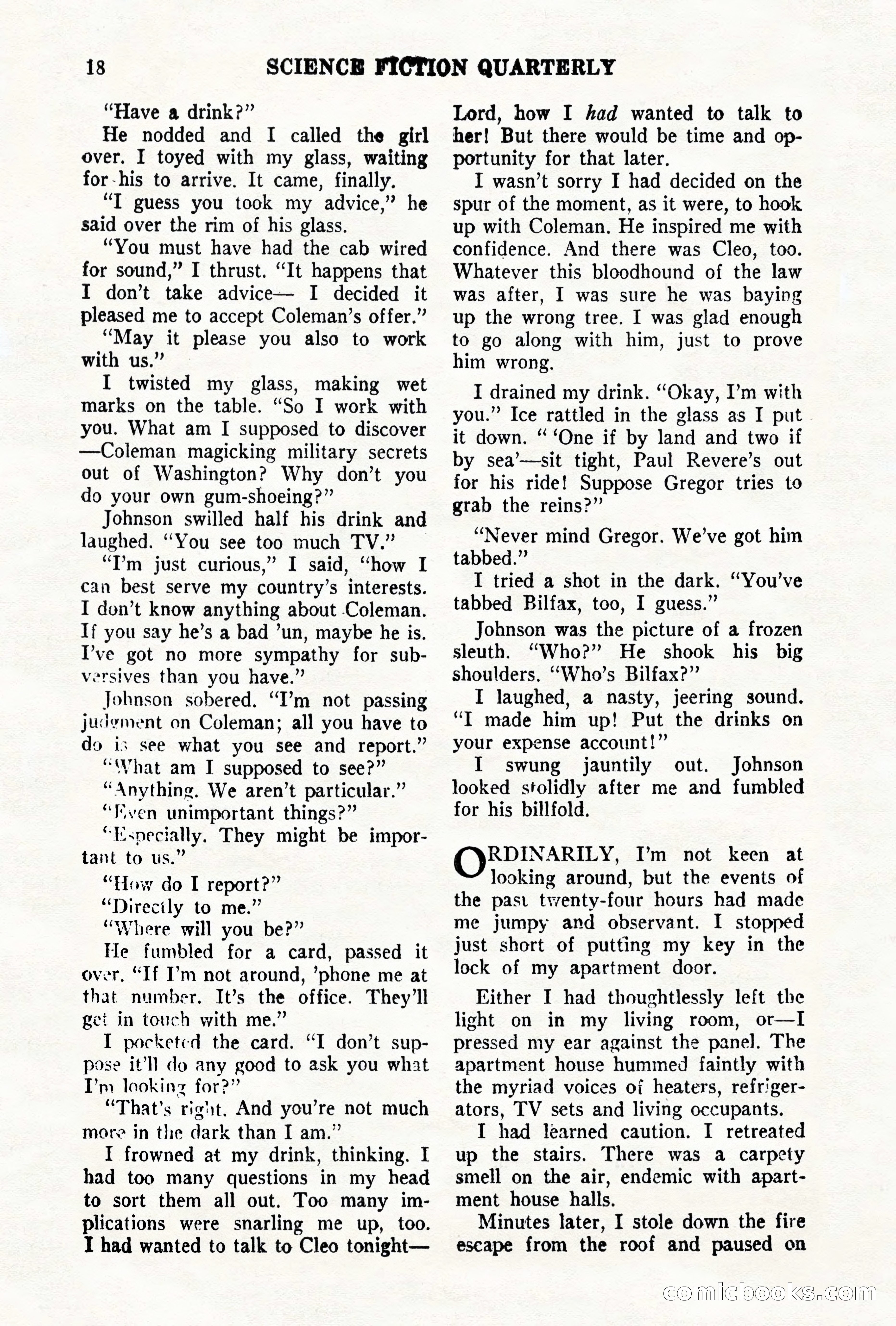 Science Fiction Quarterly, November 1957 — page 18 of 132