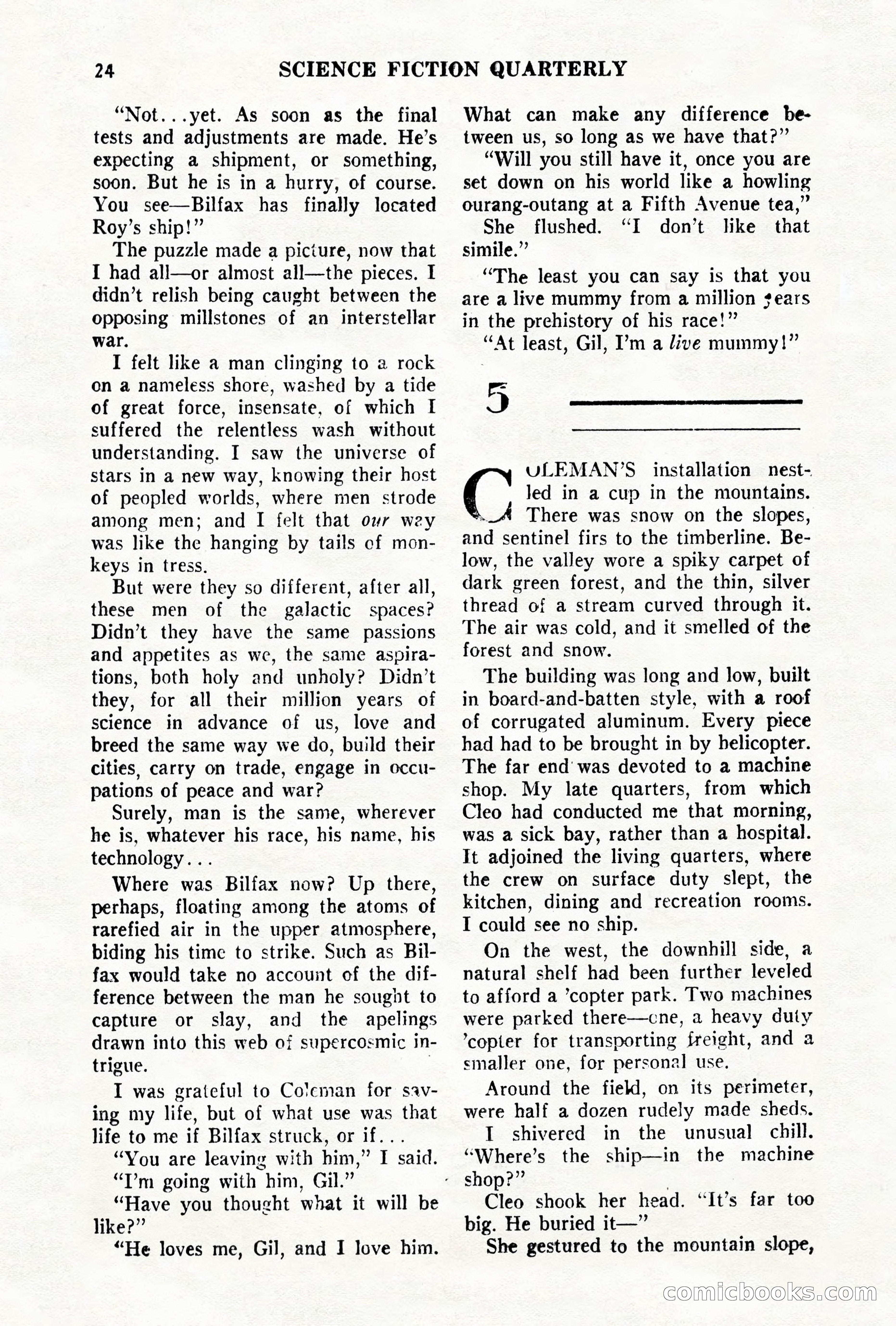 Science Fiction Quarterly, November 1957 — page 24 of 132