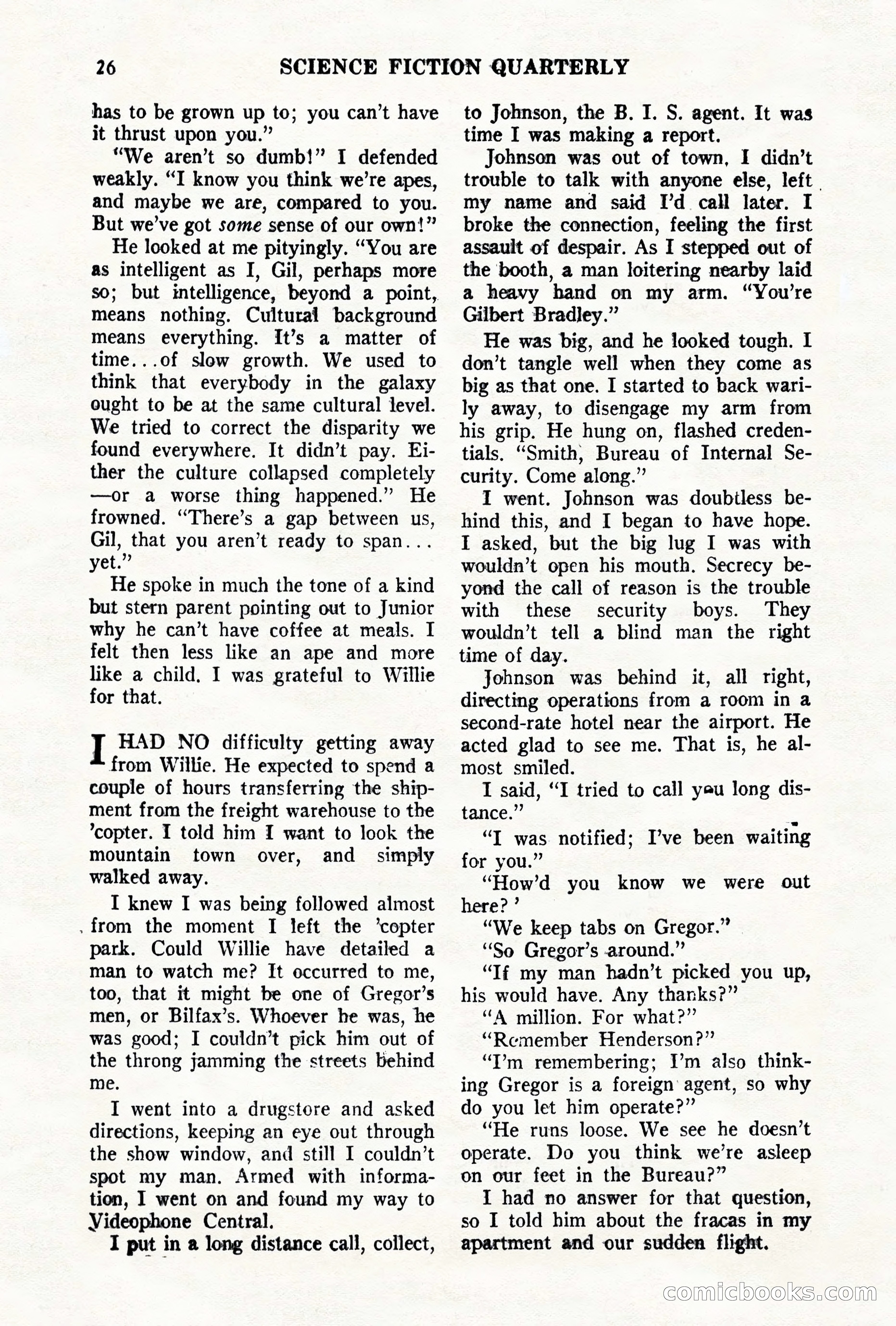Science Fiction Quarterly, November 1957 — page 26 of 132