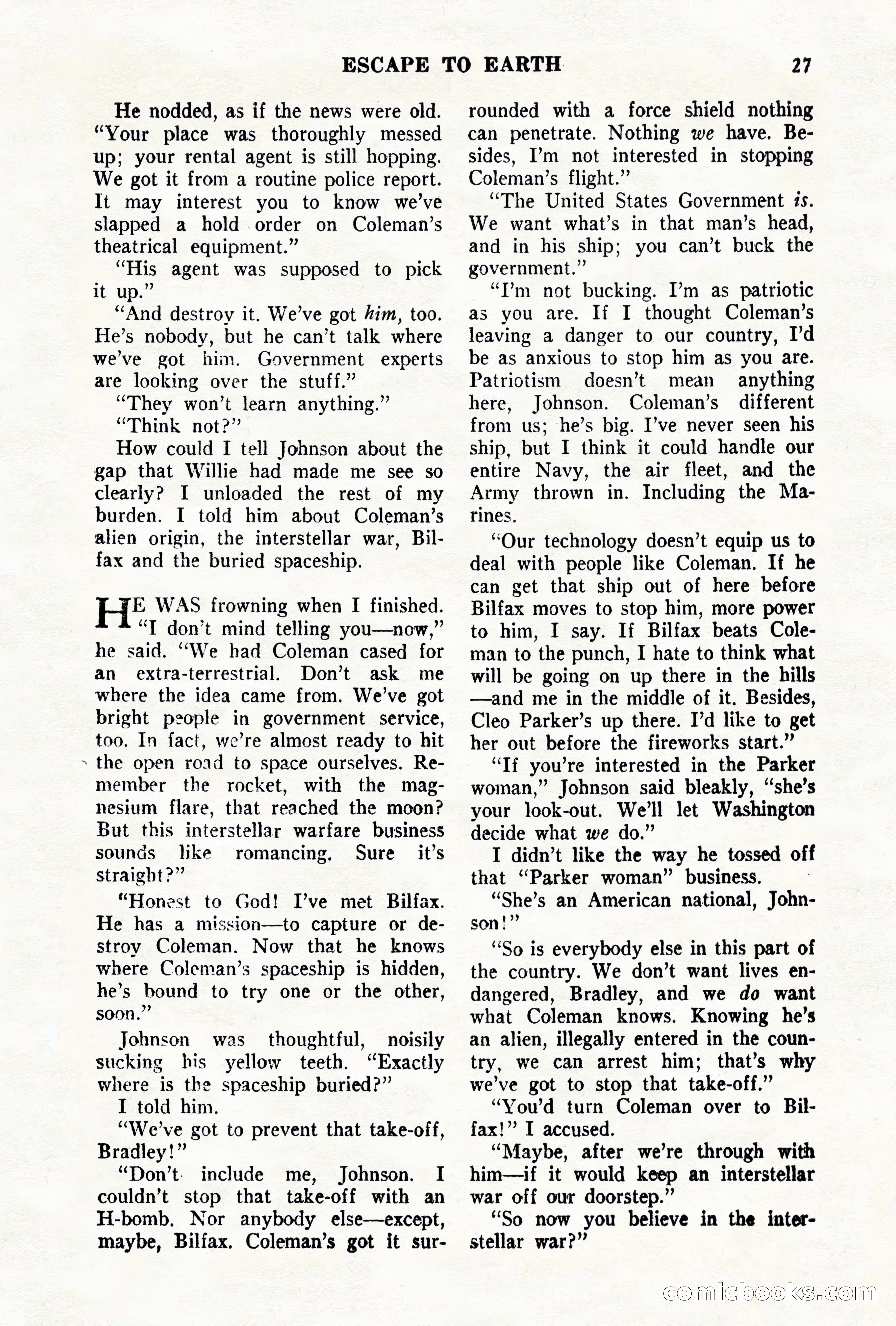 Science Fiction Quarterly, November 1957 — page 27 of 132