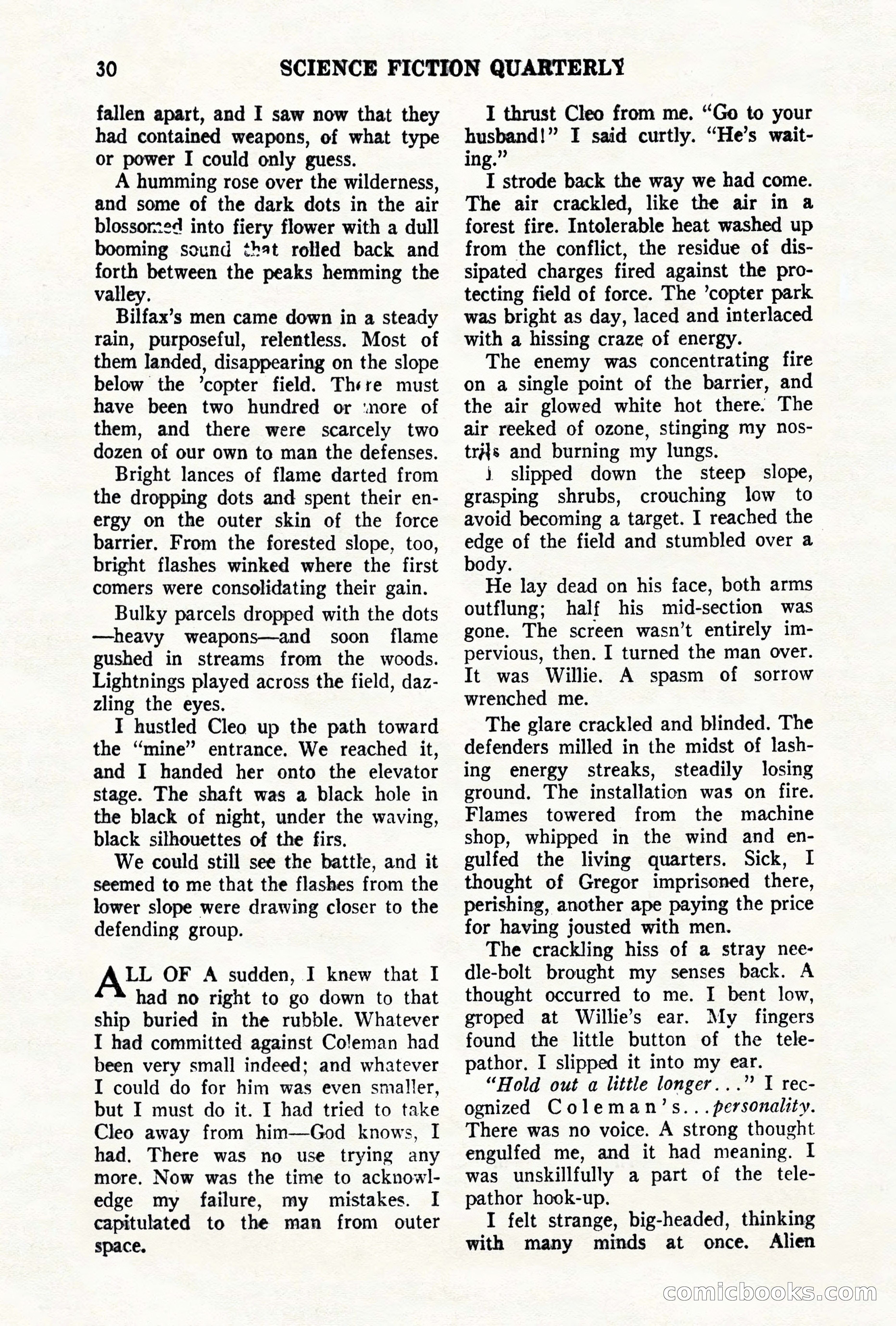 Science Fiction Quarterly, November 1957 — page 30 of 132