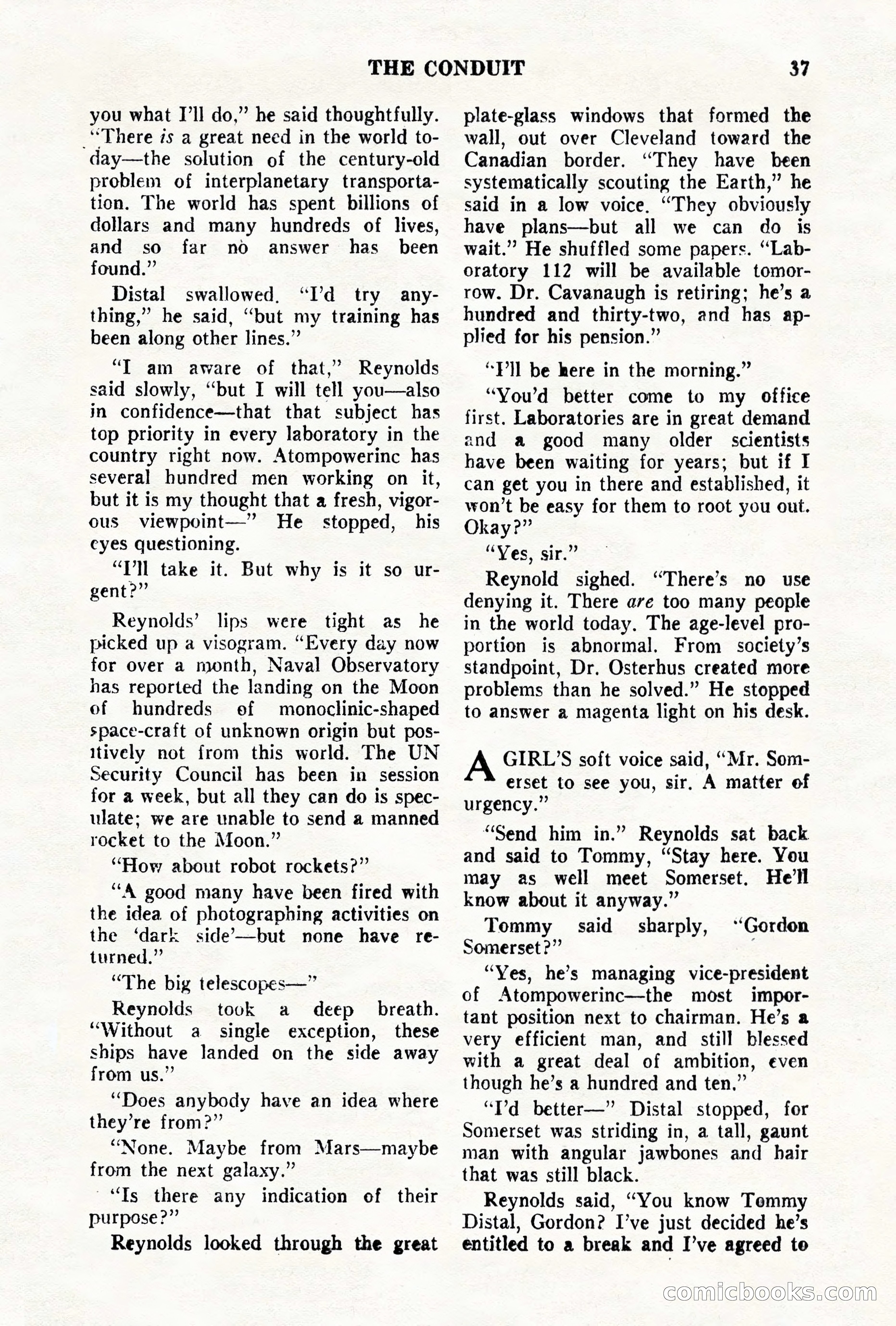 Science Fiction Quarterly, November 1957 — page 37 of 132