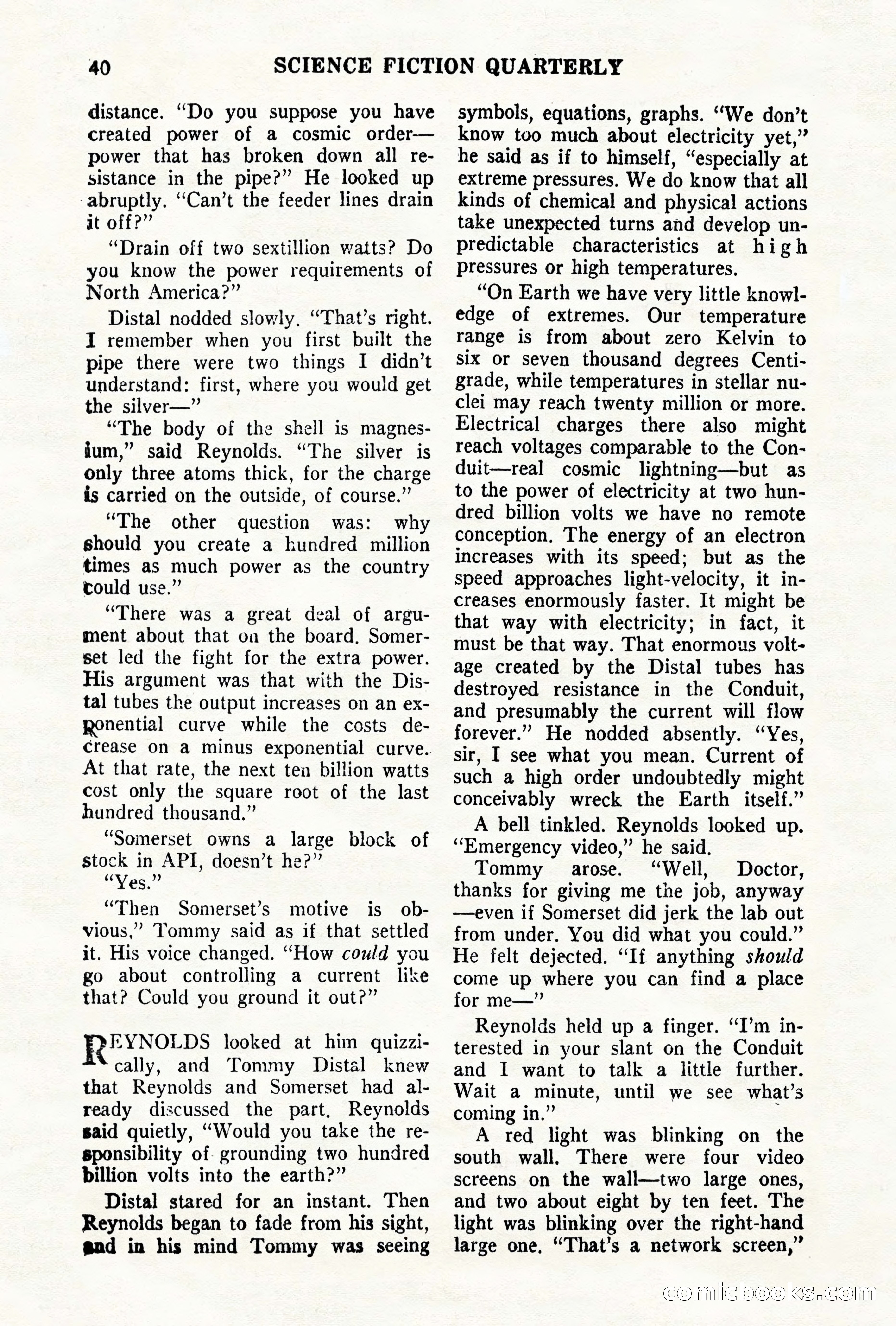Science Fiction Quarterly, November 1957 — page 40 of 132