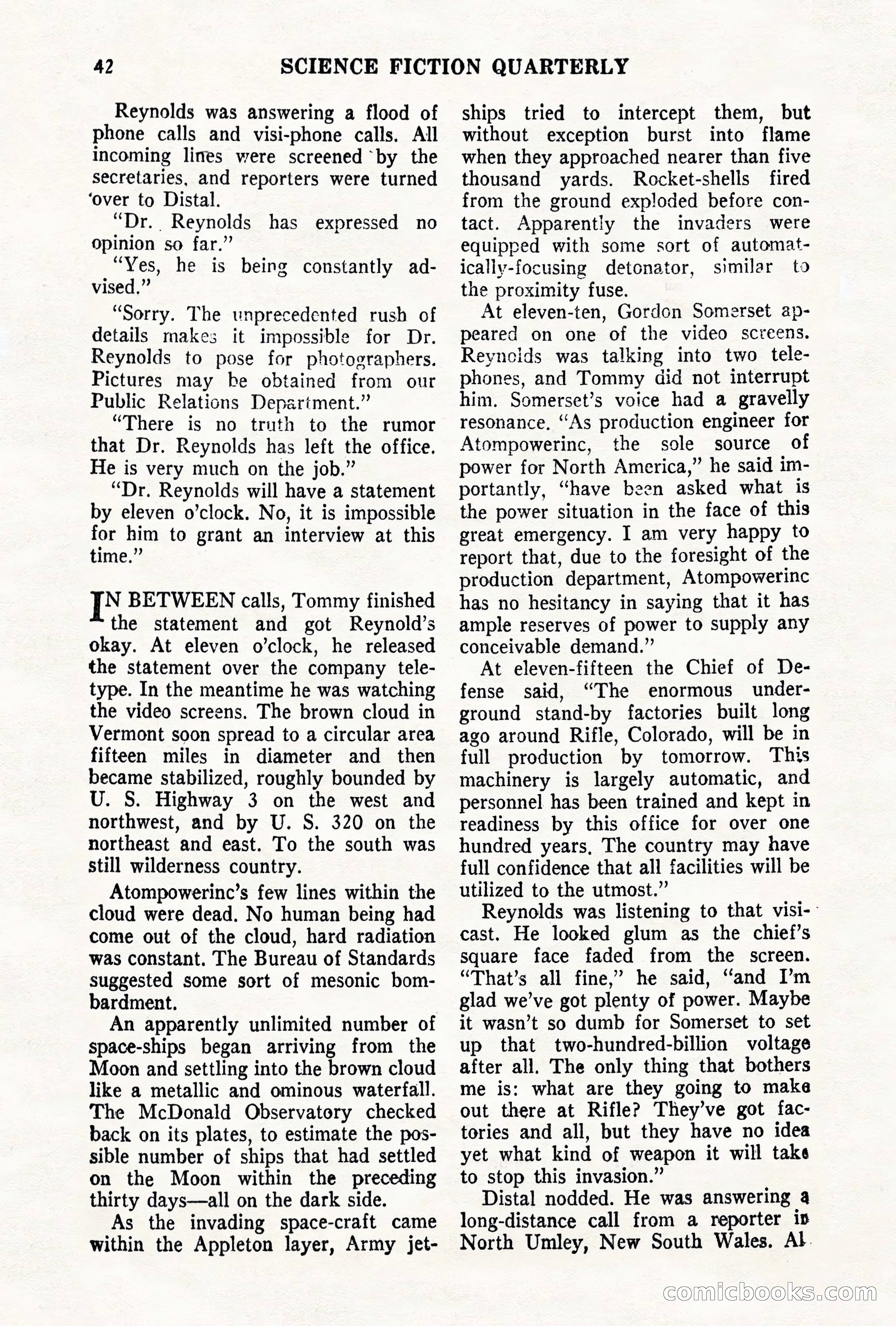 Science Fiction Quarterly, November 1957 — page 42 of 132