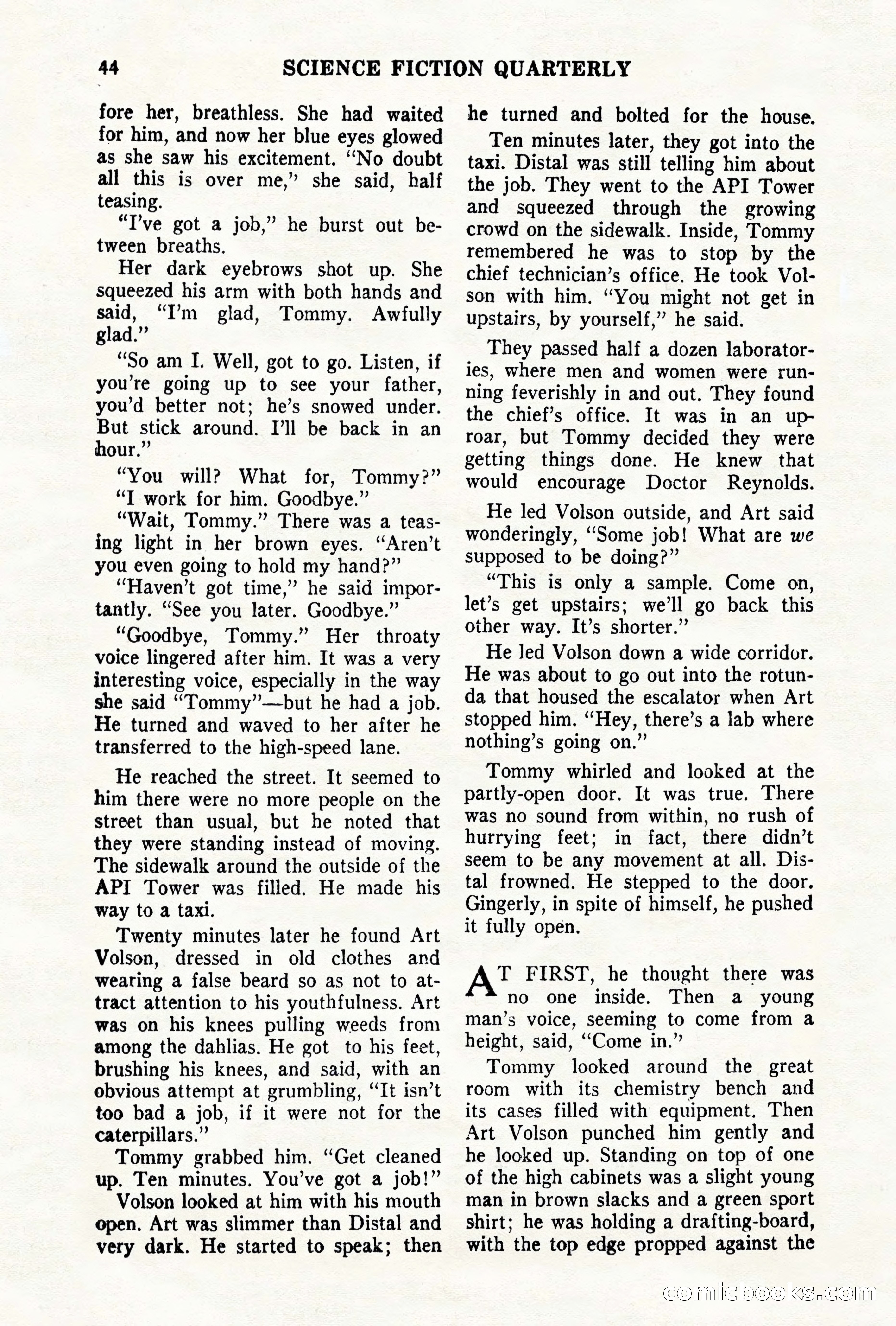Science Fiction Quarterly, November 1957 — page 44 of 132