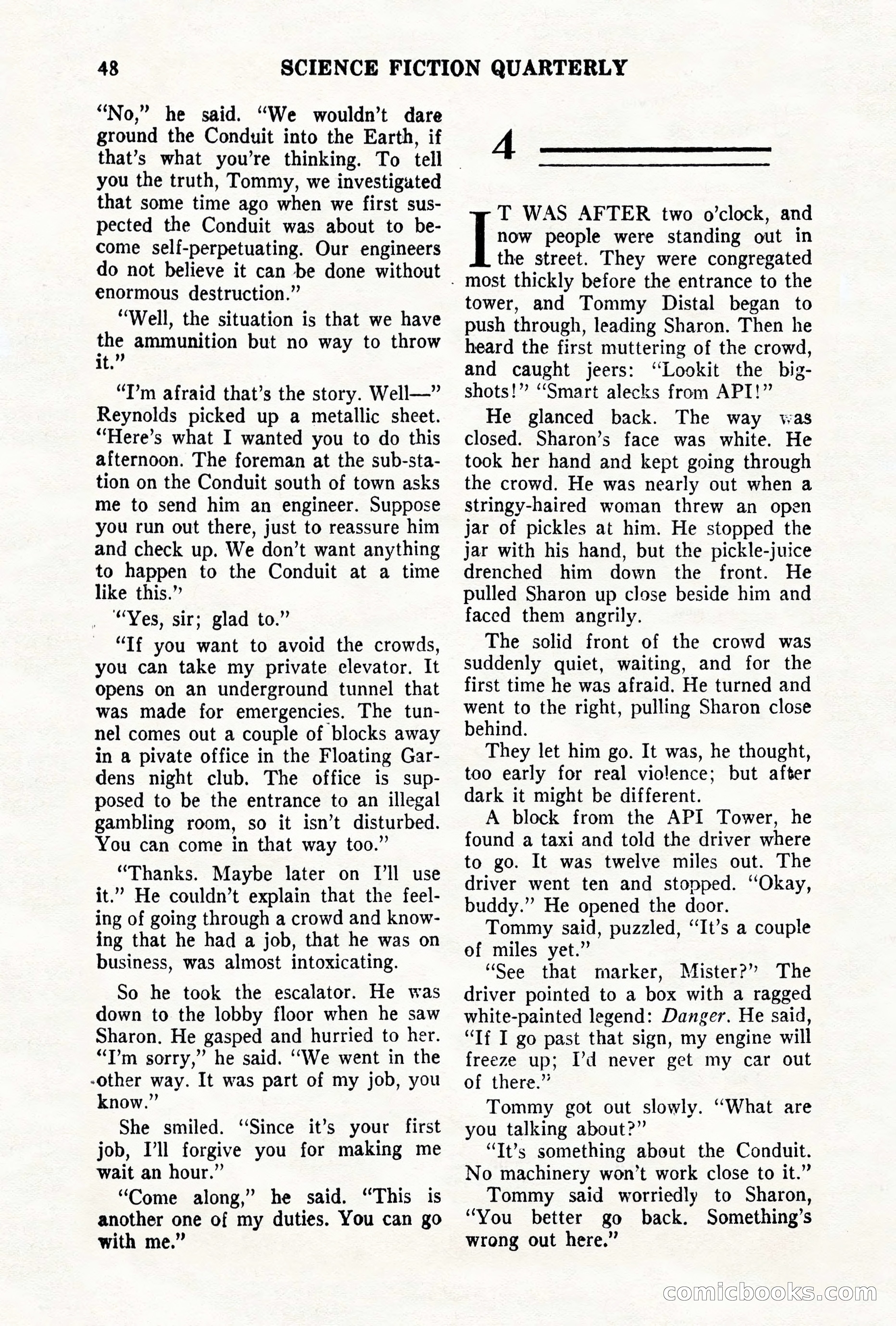 Science Fiction Quarterly, November 1957 — page 48 of 132