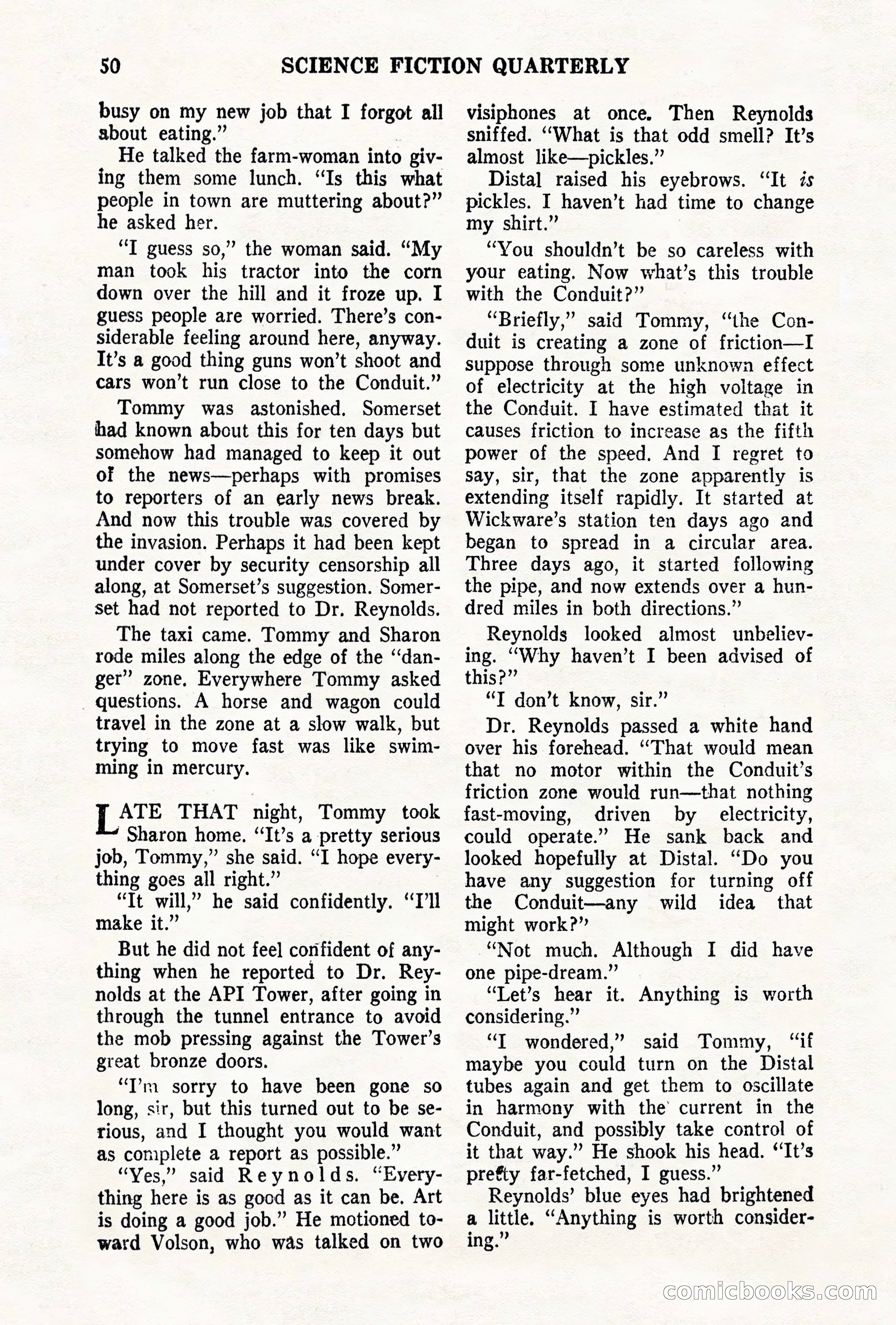 Science Fiction Quarterly, November 1957 — page 50 of 132