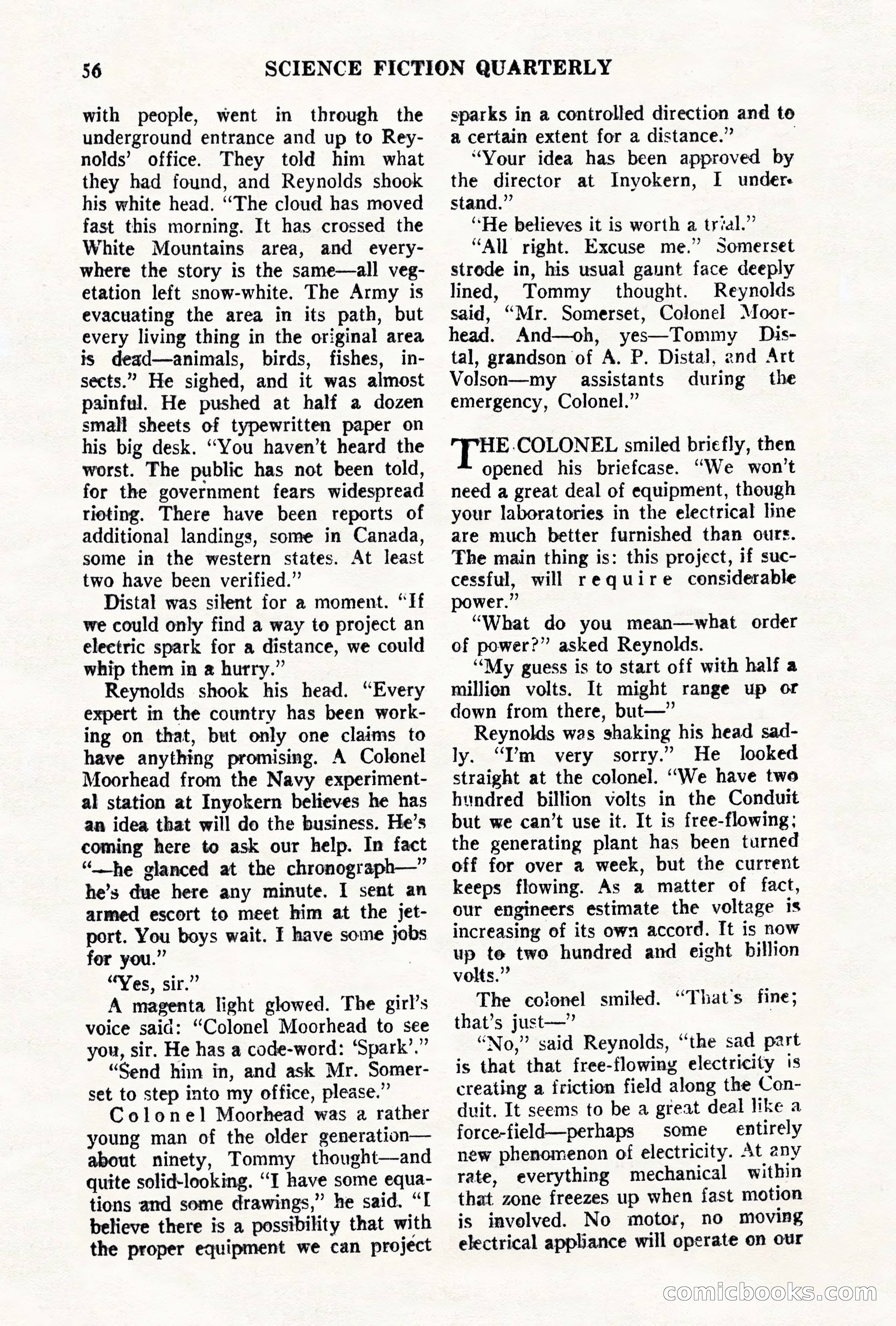 Science Fiction Quarterly, November 1957 — page 56 of 132