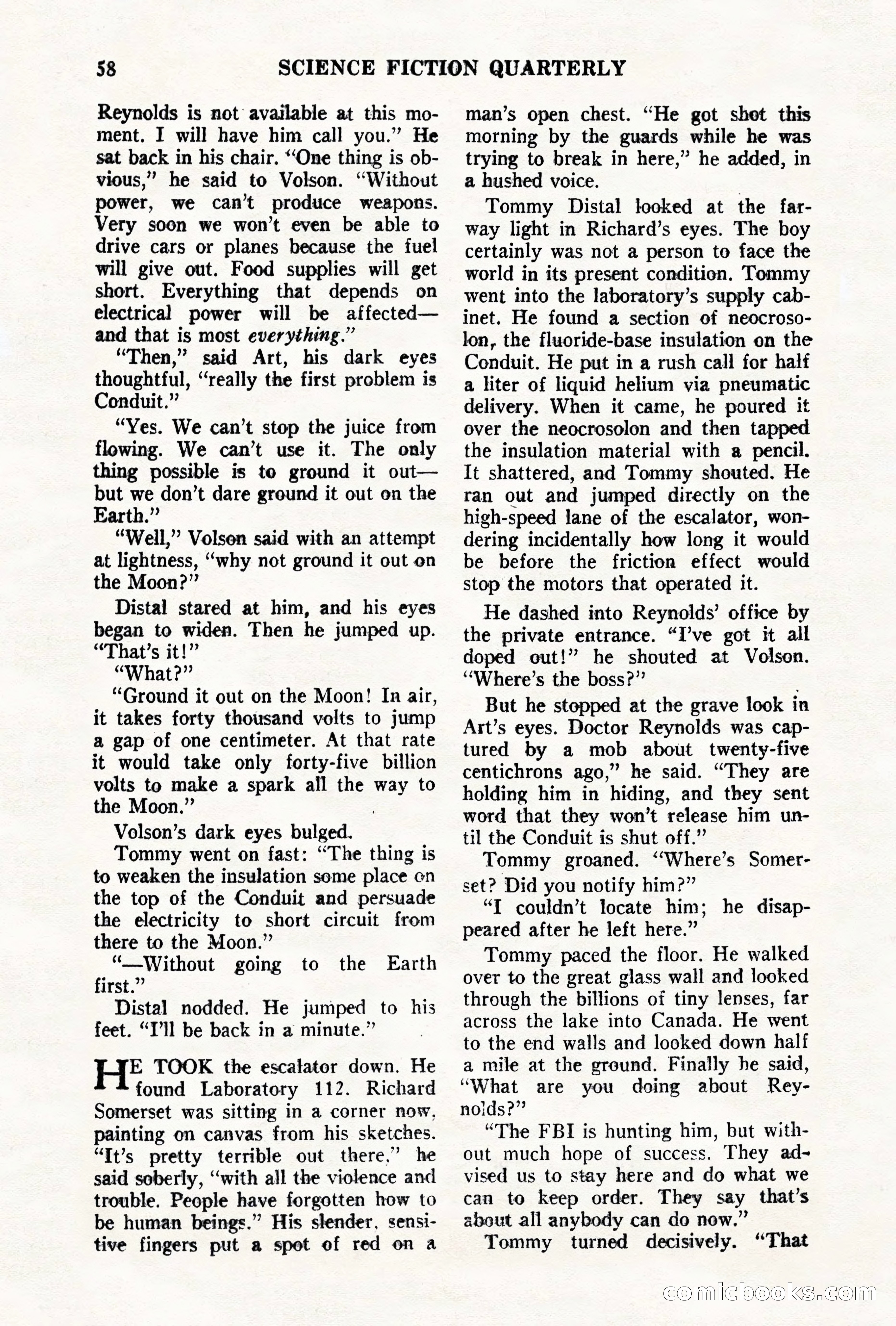Science Fiction Quarterly, November 1957 — page 58 of 132