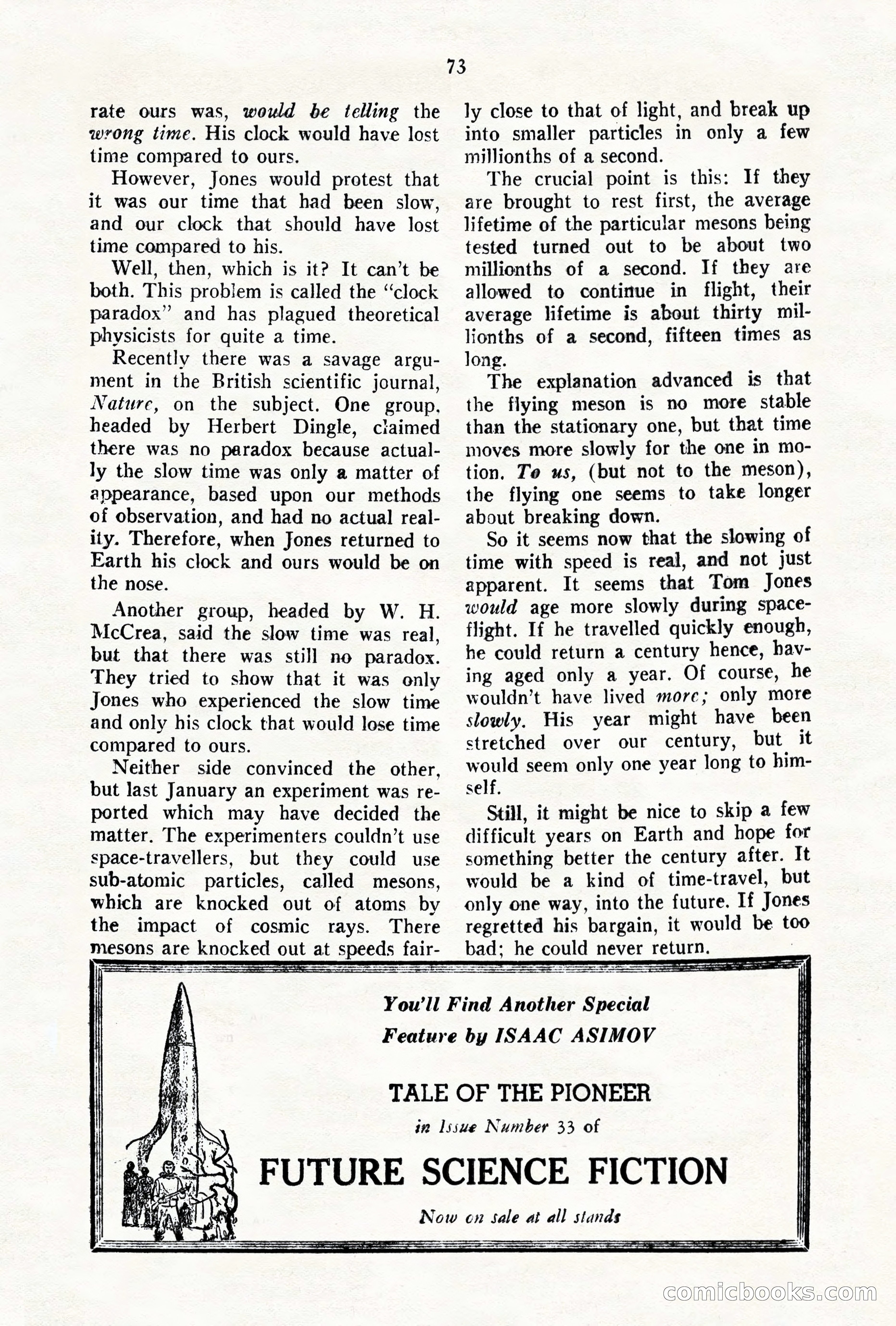 Science Fiction Quarterly, November 1957 — page 73 of 132