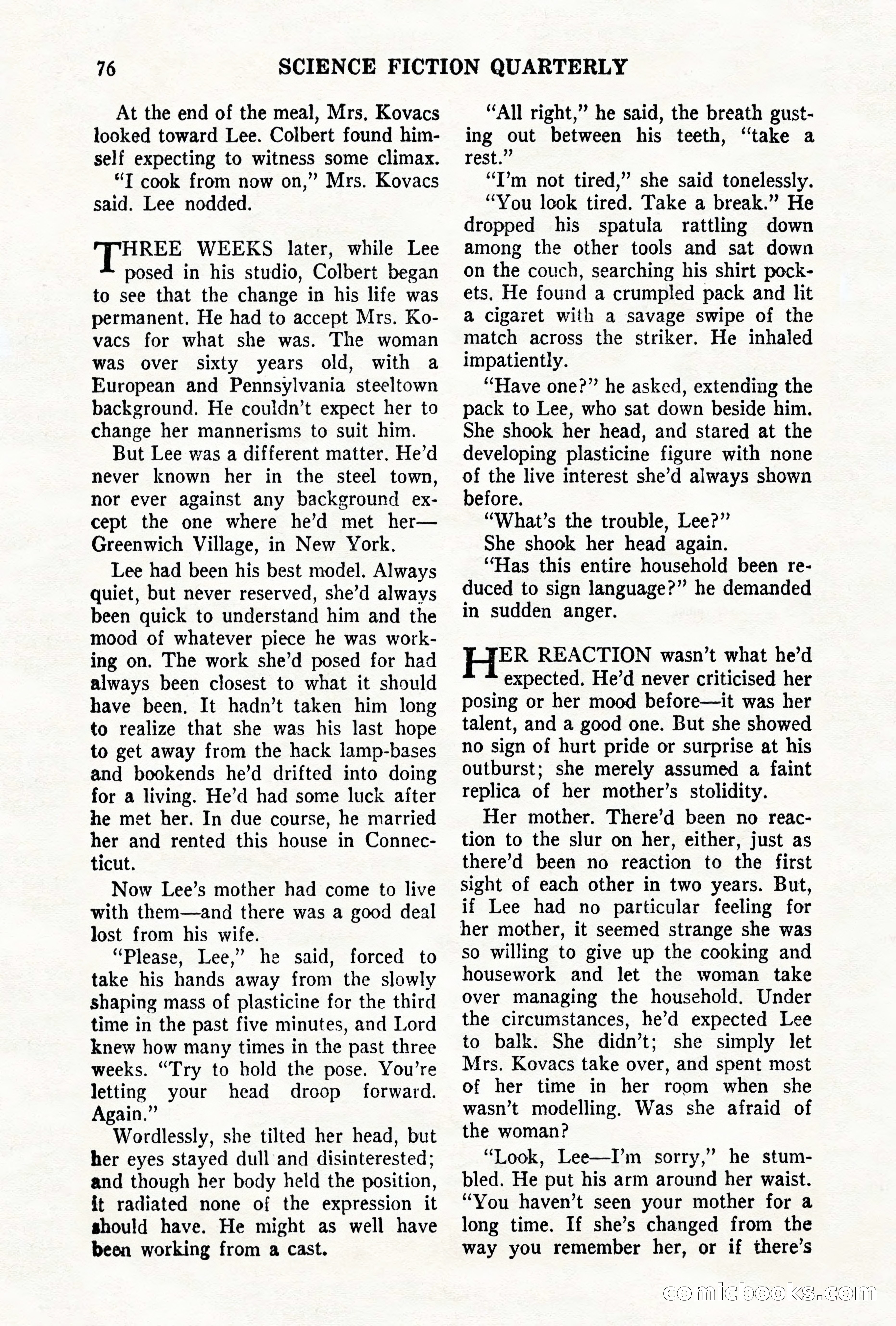 Science Fiction Quarterly, November 1957 — page 76 of 132