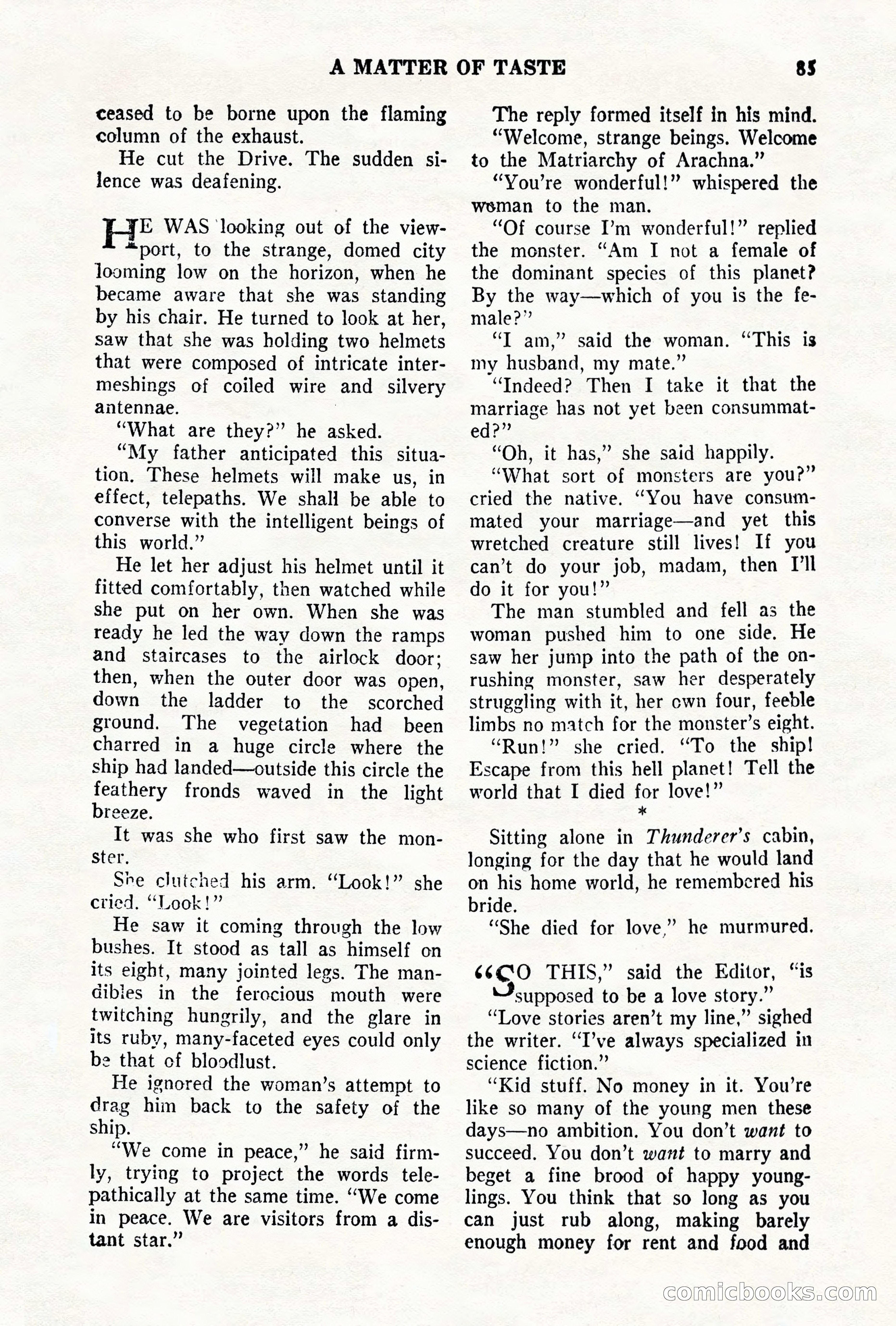 Science Fiction Quarterly, November 1957 — page 85 of 132