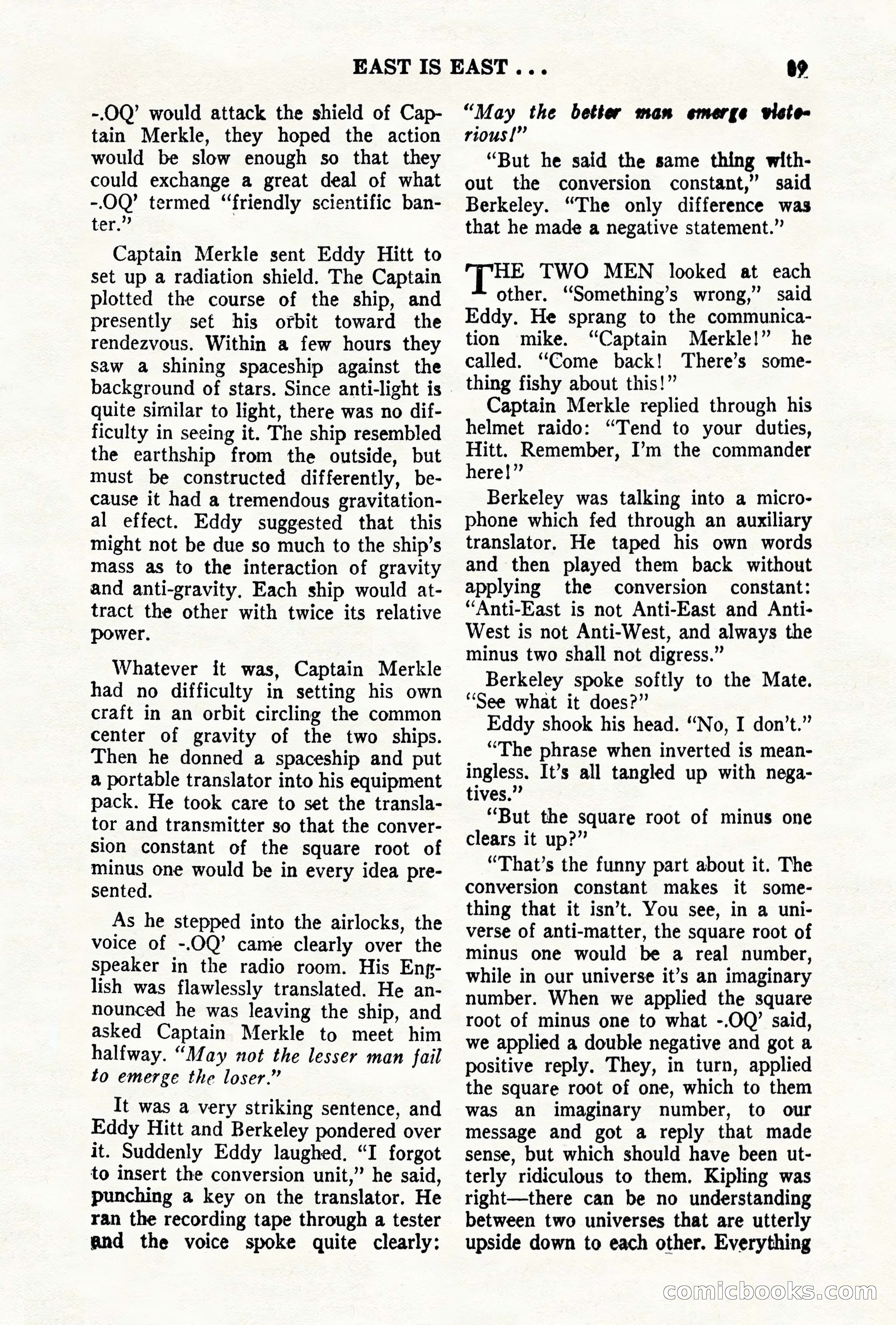 Science Fiction Quarterly, November 1957 — page 89 of 132