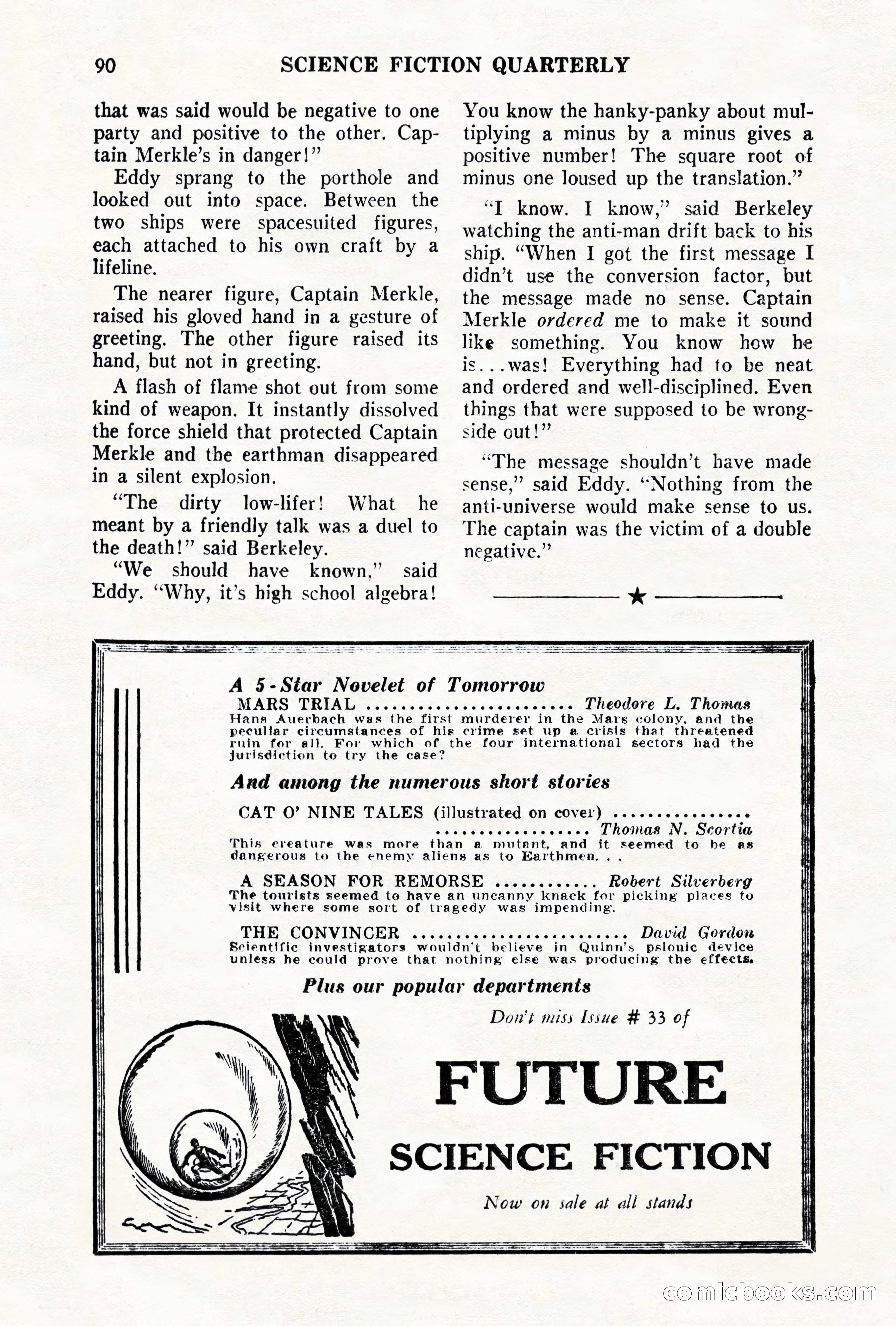 Science Fiction Quarterly, November 1957 — page 90 of 132