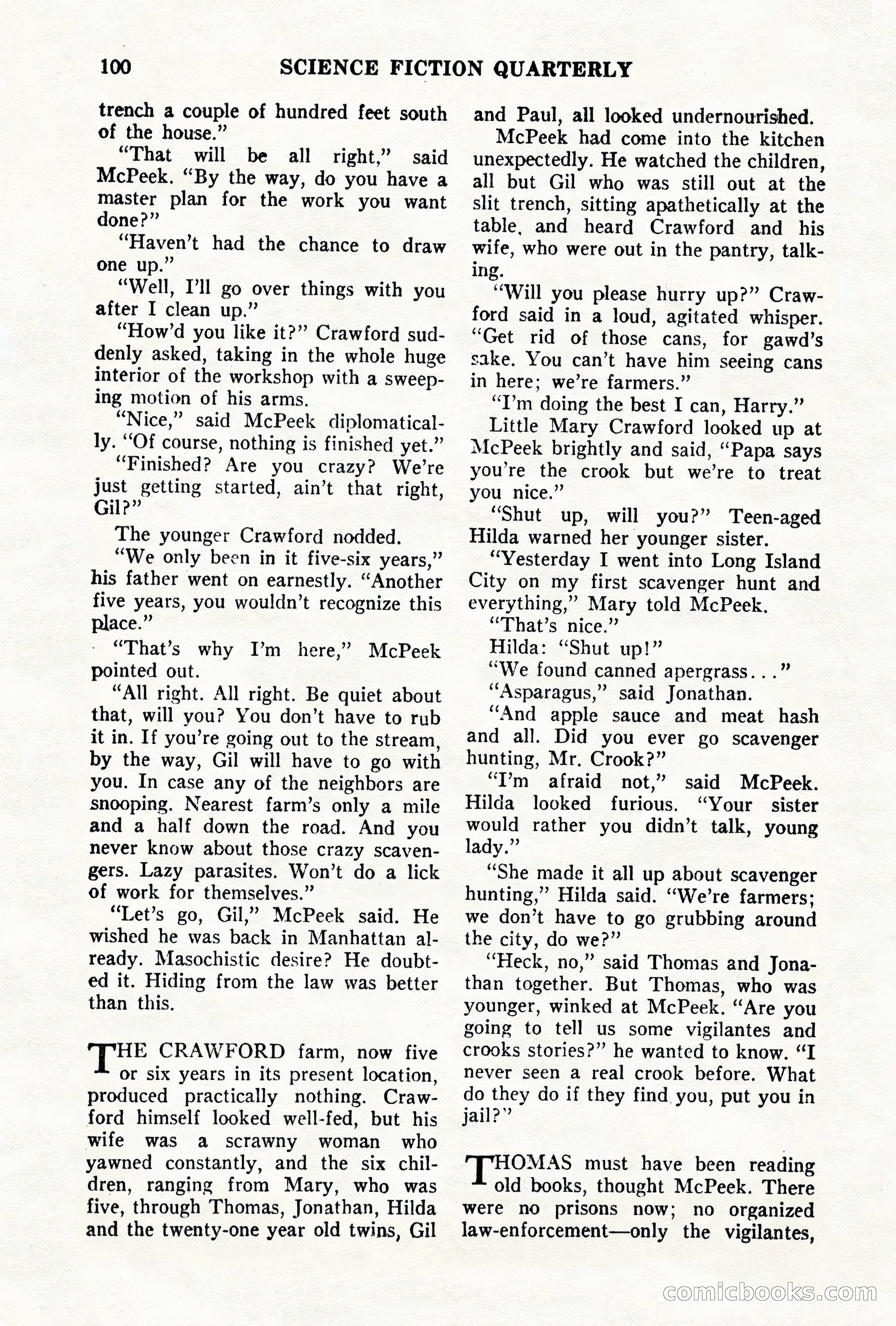Science Fiction Quarterly, November 1957 — page 100 of 132