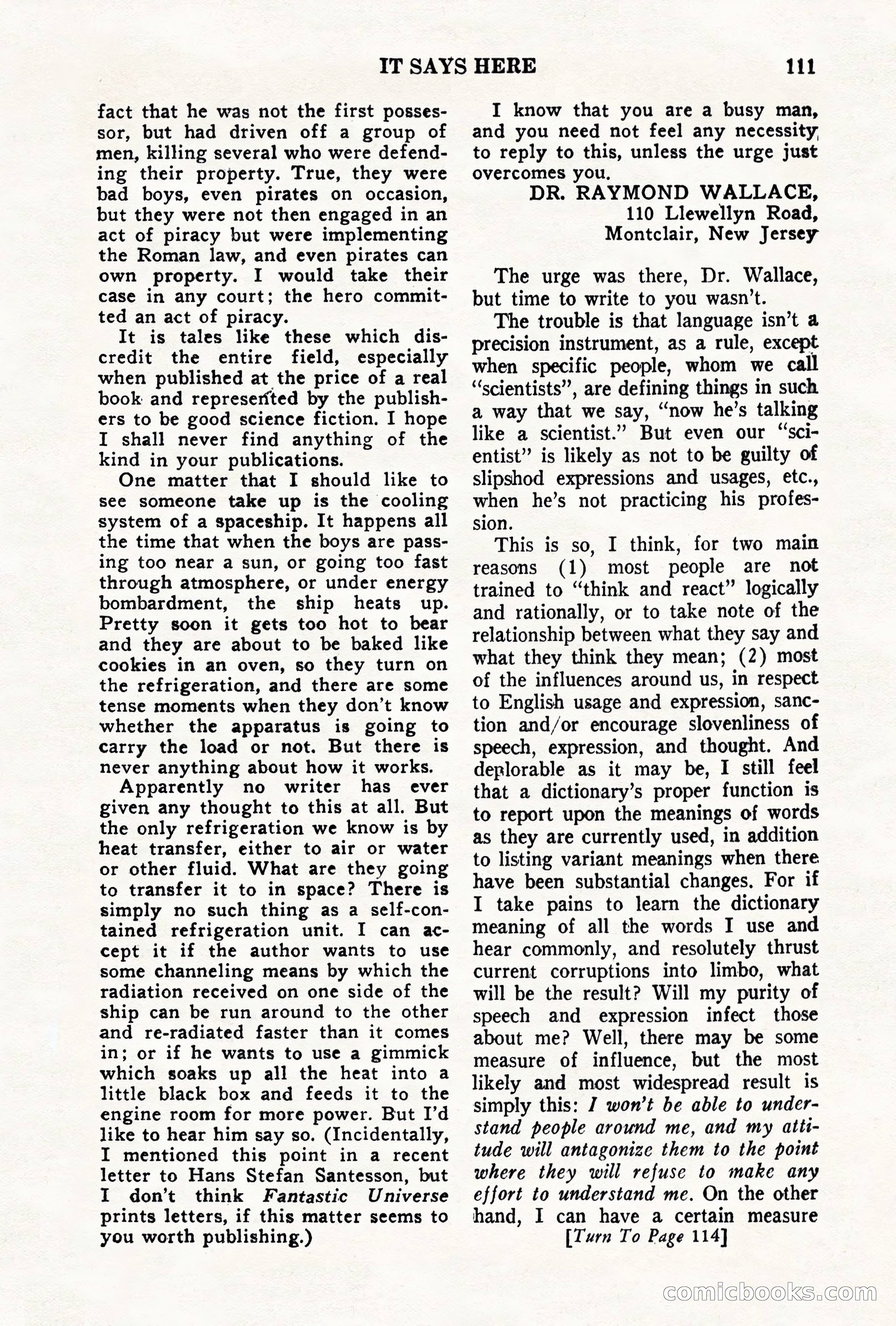 Science Fiction Quarterly, November 1957 — page 111 of 132