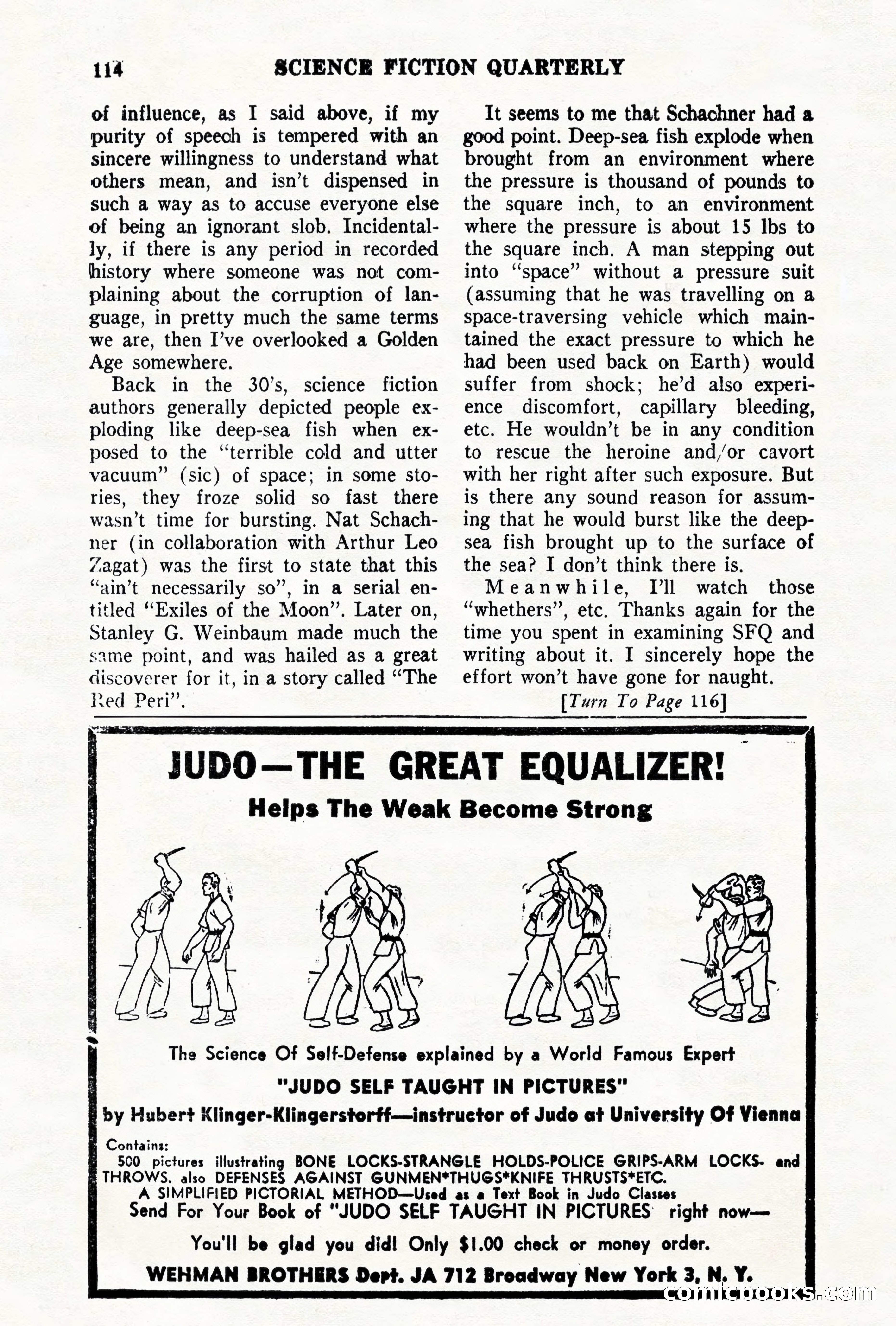 Science Fiction Quarterly, November 1957 — page 114 of 132