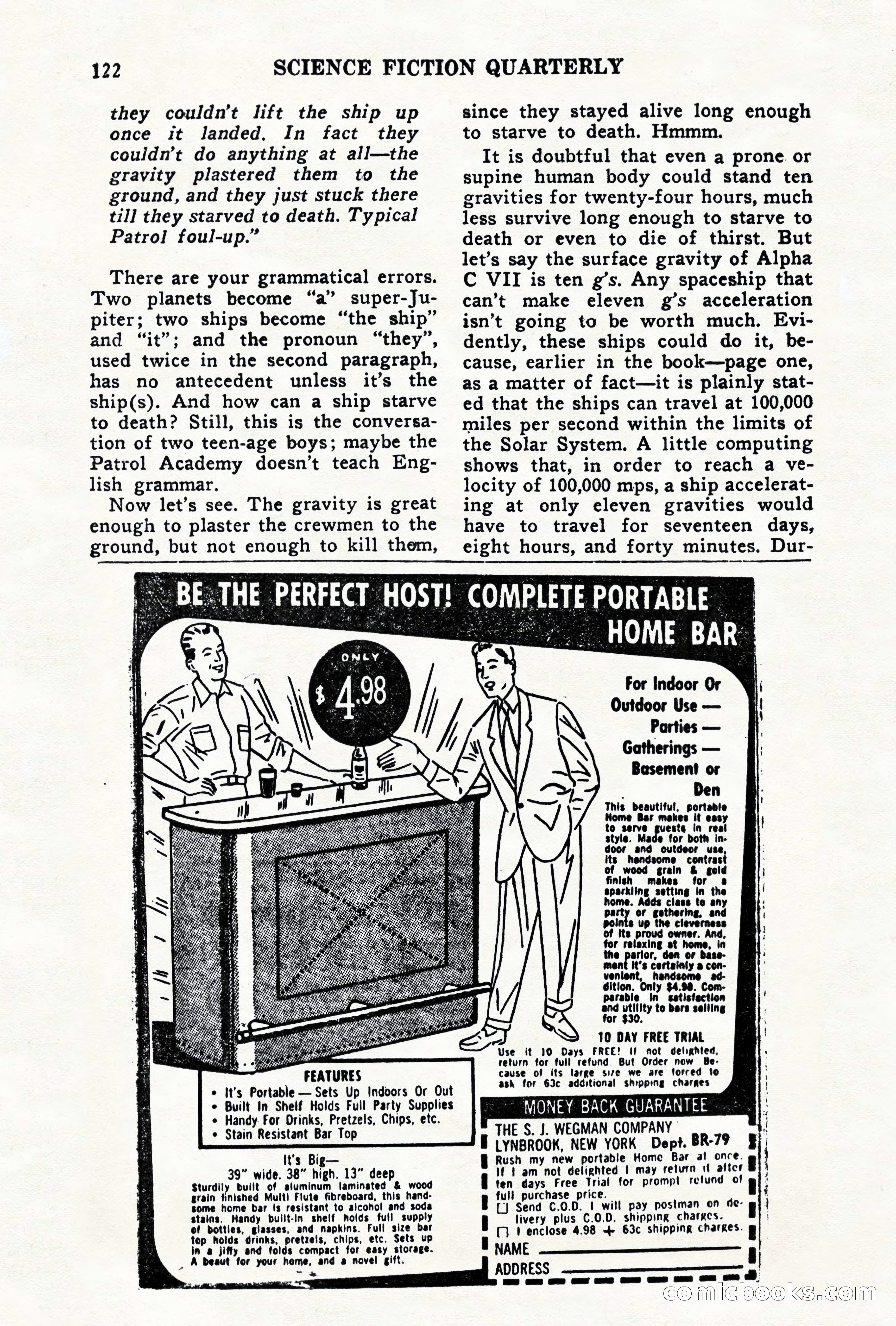 Science Fiction Quarterly, November 1957 — page 122 of 132