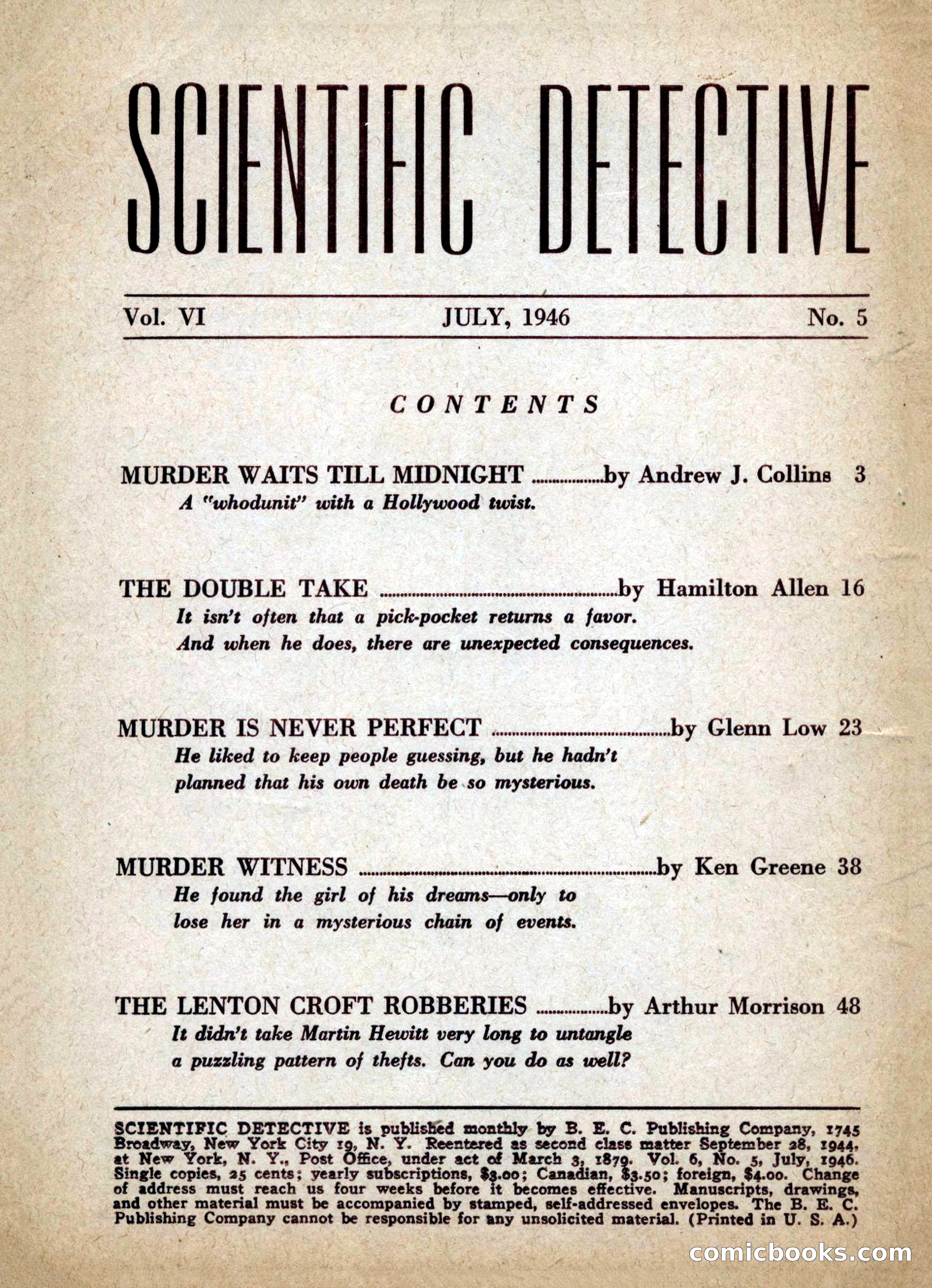Scientific Detective, July 1946 — page 2 of 68