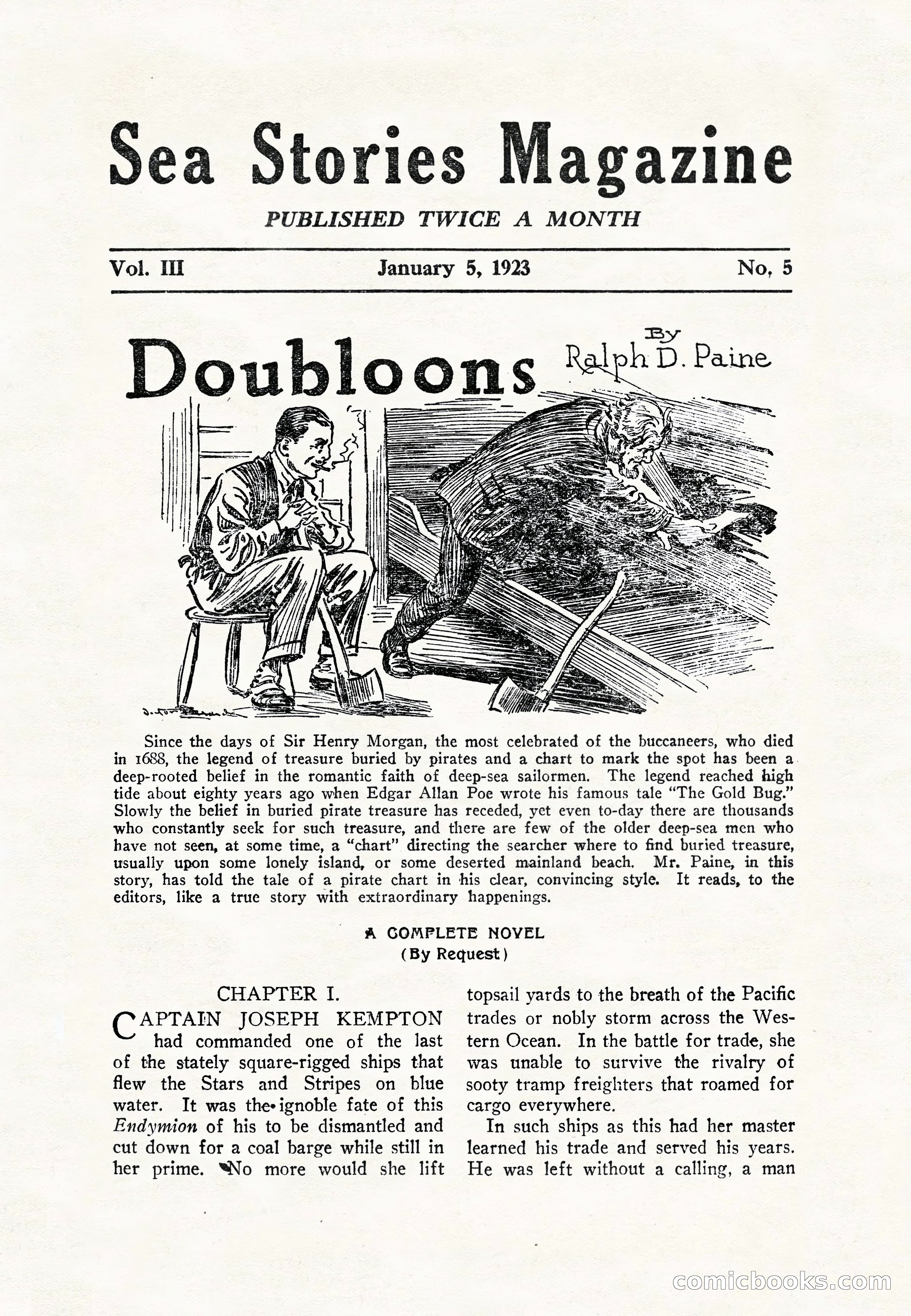 Sea Stories Magazine, January 5, 1923 — page 5 of 148
