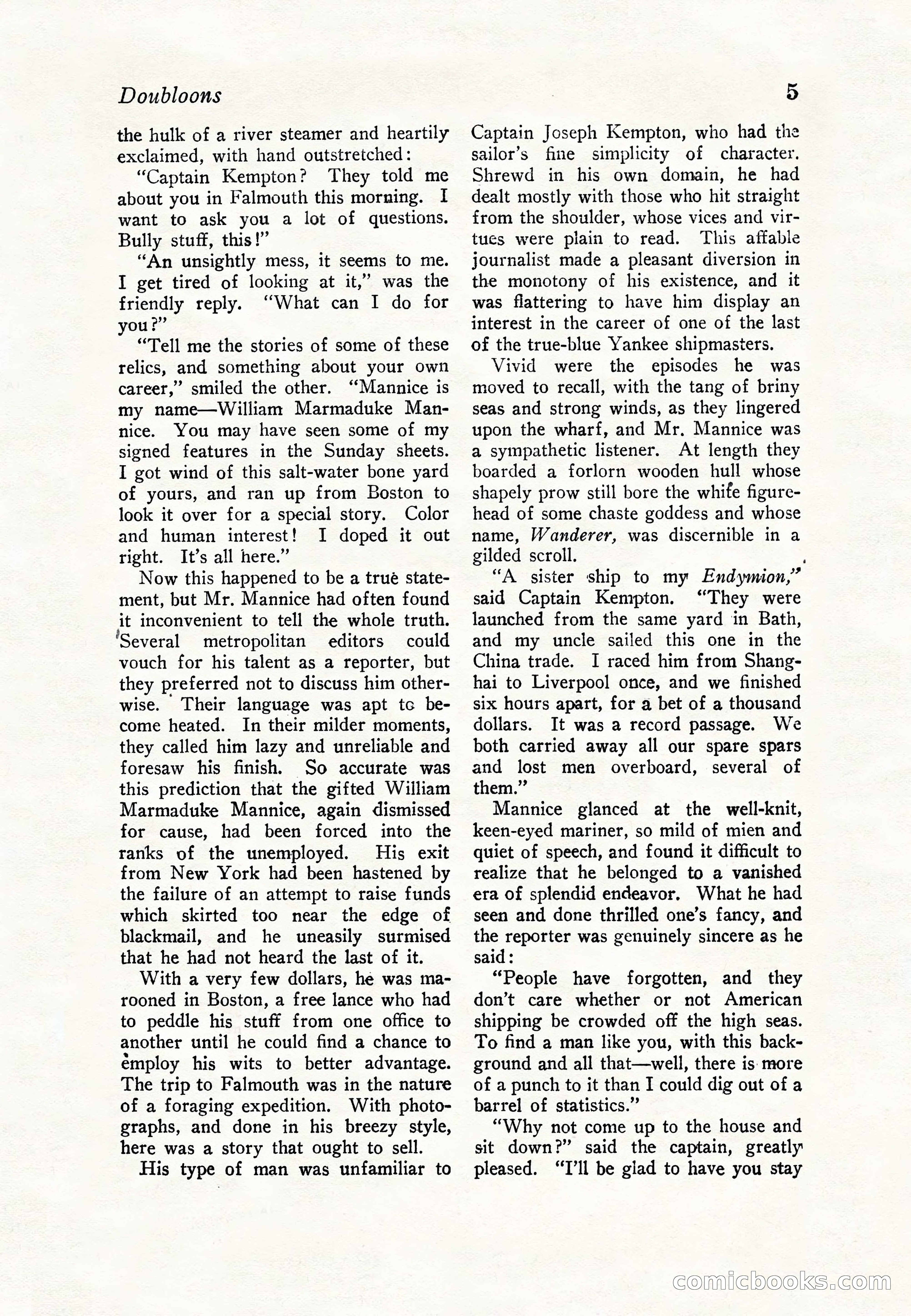 Sea Stories Magazine, January 5, 1923 — page 7 of 148