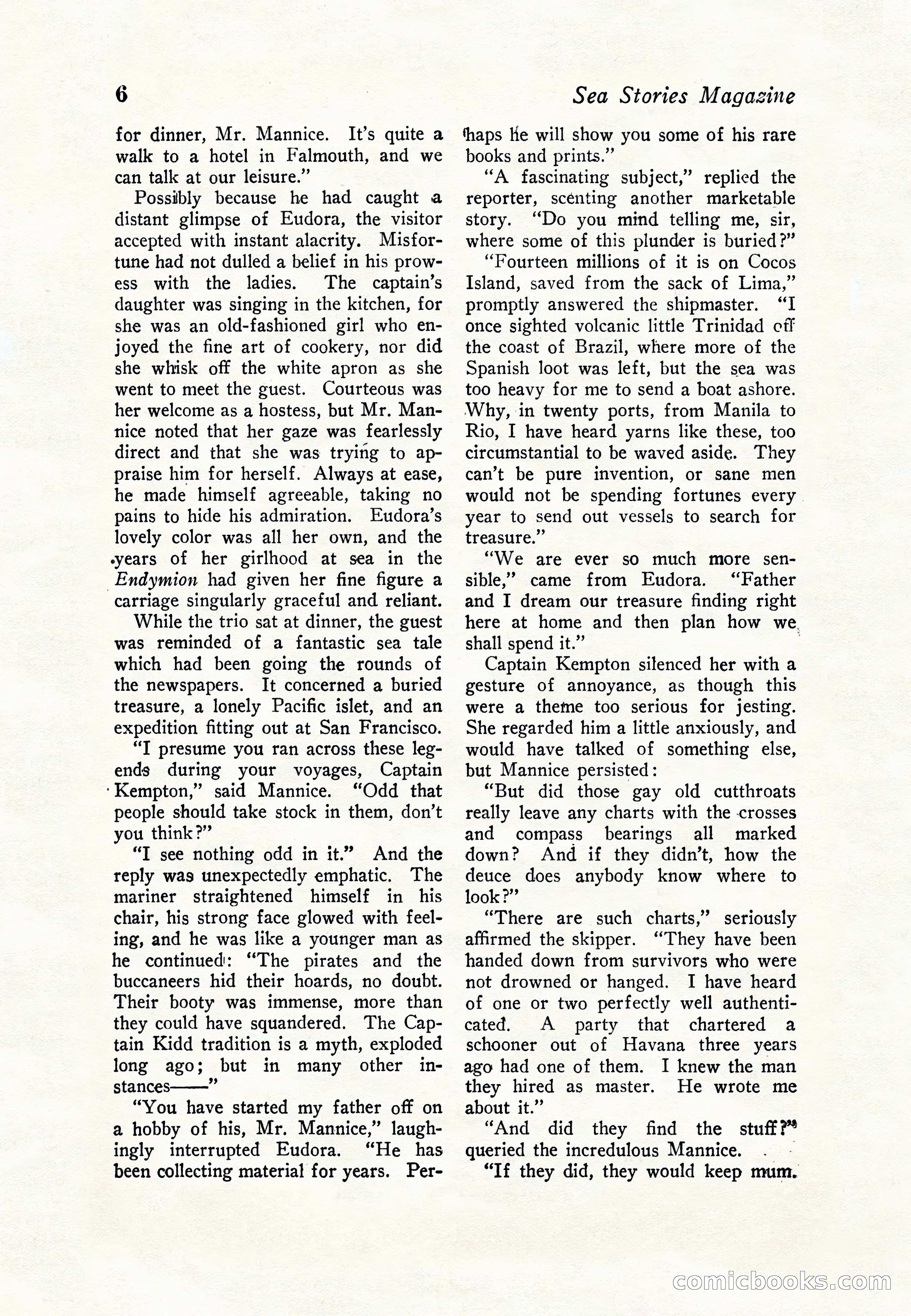 Sea Stories Magazine, January 5, 1923 — page 8 of 148