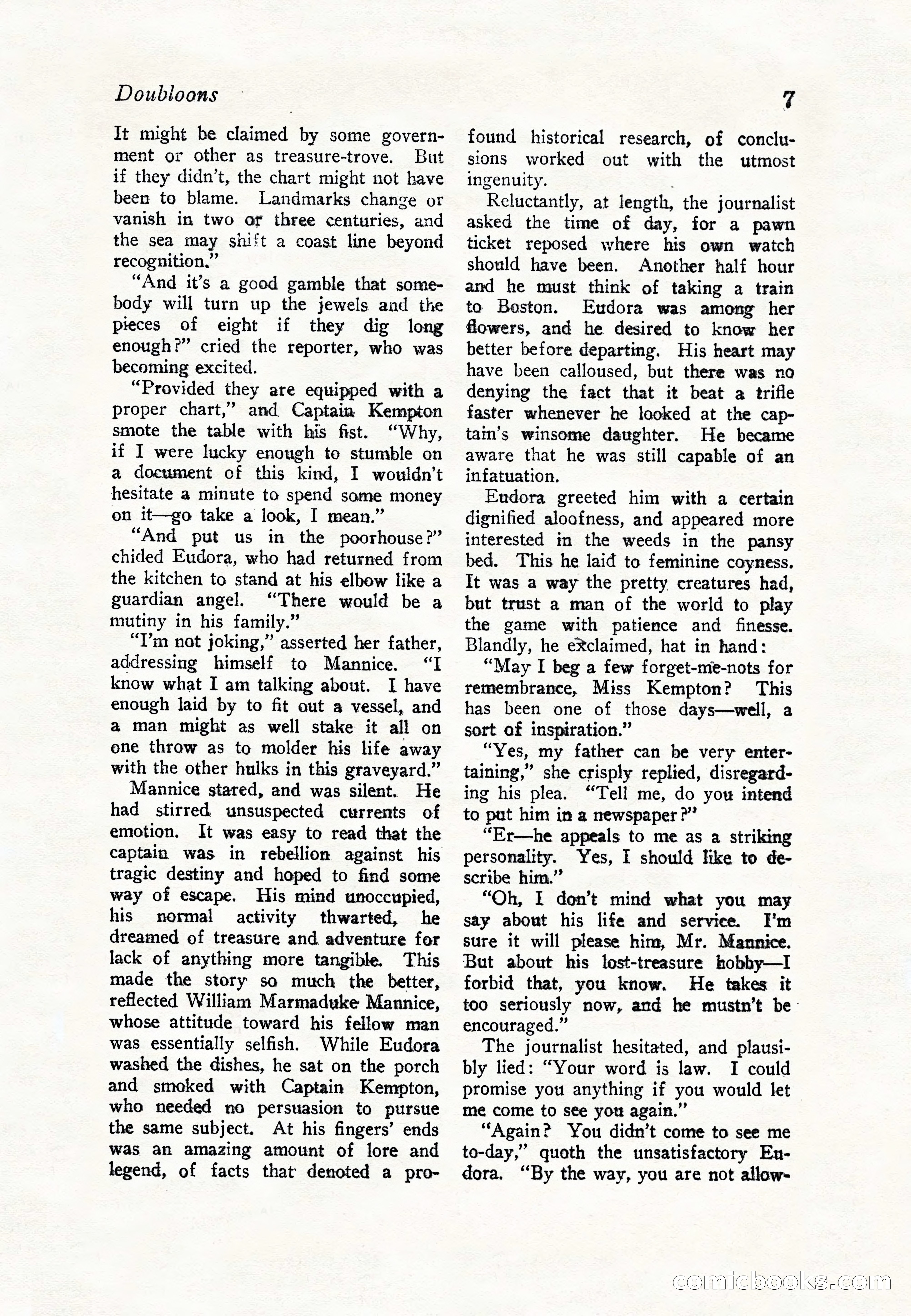 Sea Stories Magazine, January 5, 1923 — page 9 of 148