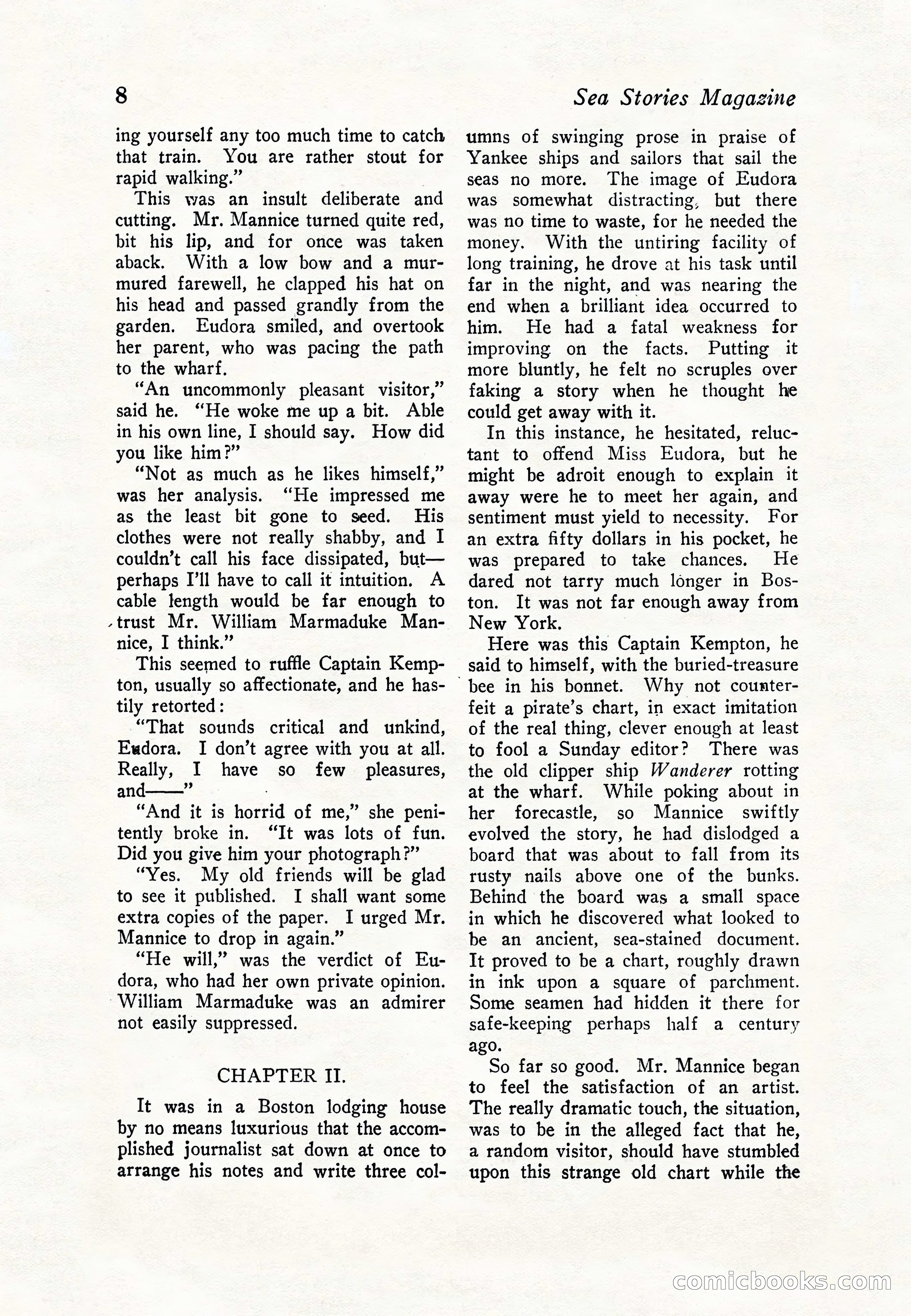 Sea Stories Magazine, January 5, 1923 — page 10 of 148