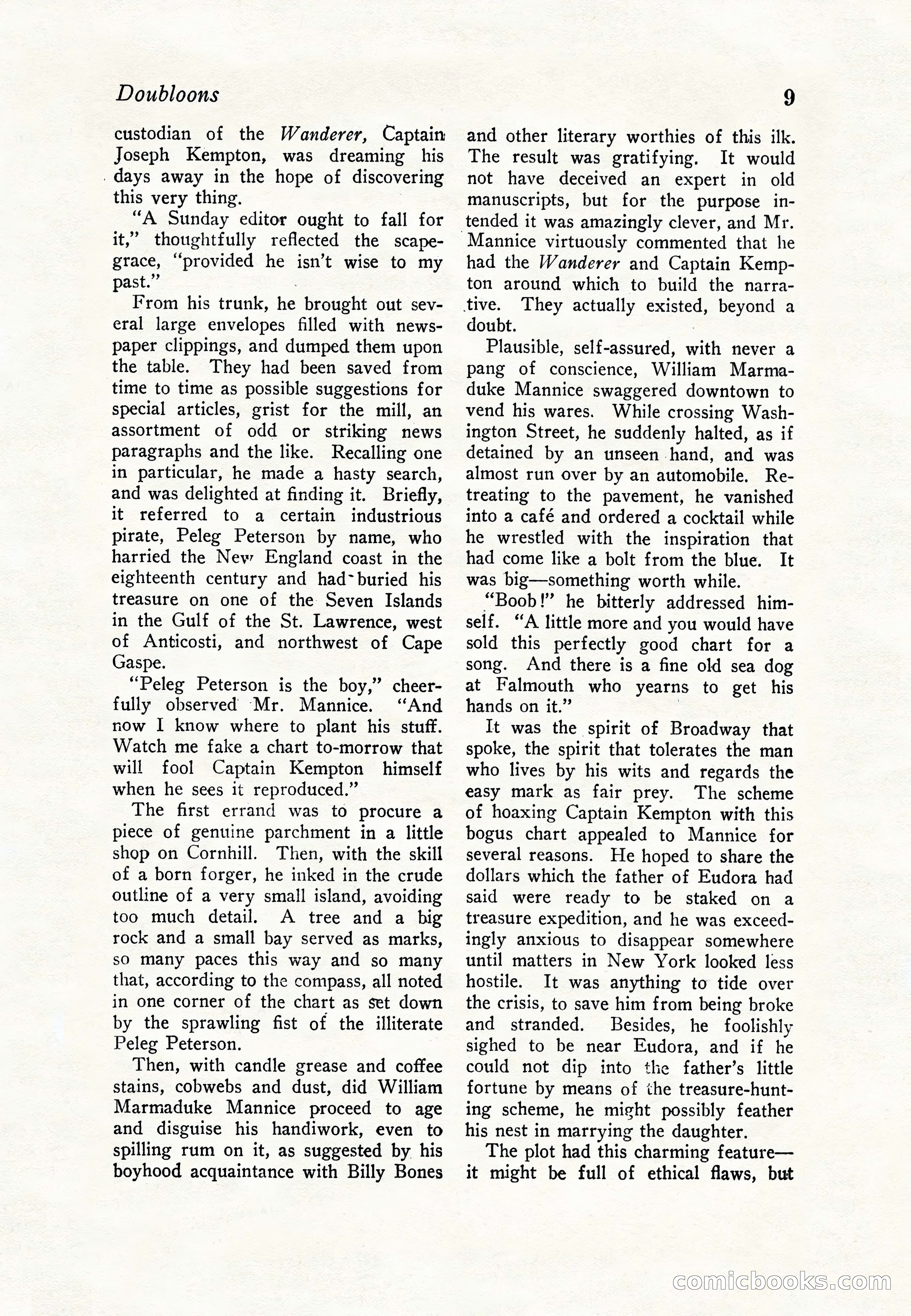 Sea Stories Magazine, January 5, 1923 — page 11 of 148