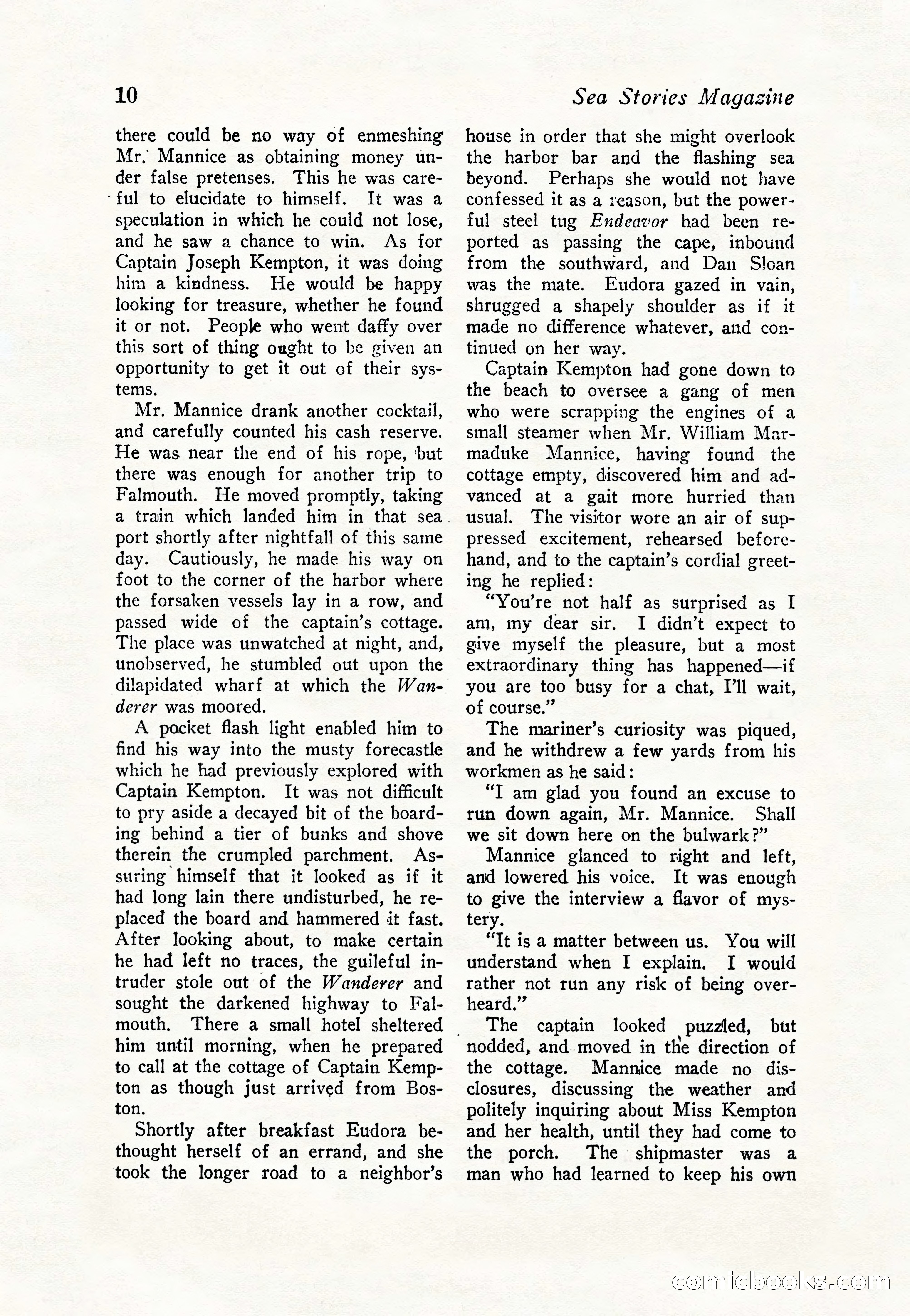 Sea Stories Magazine, January 5, 1923 — page 12 of 148