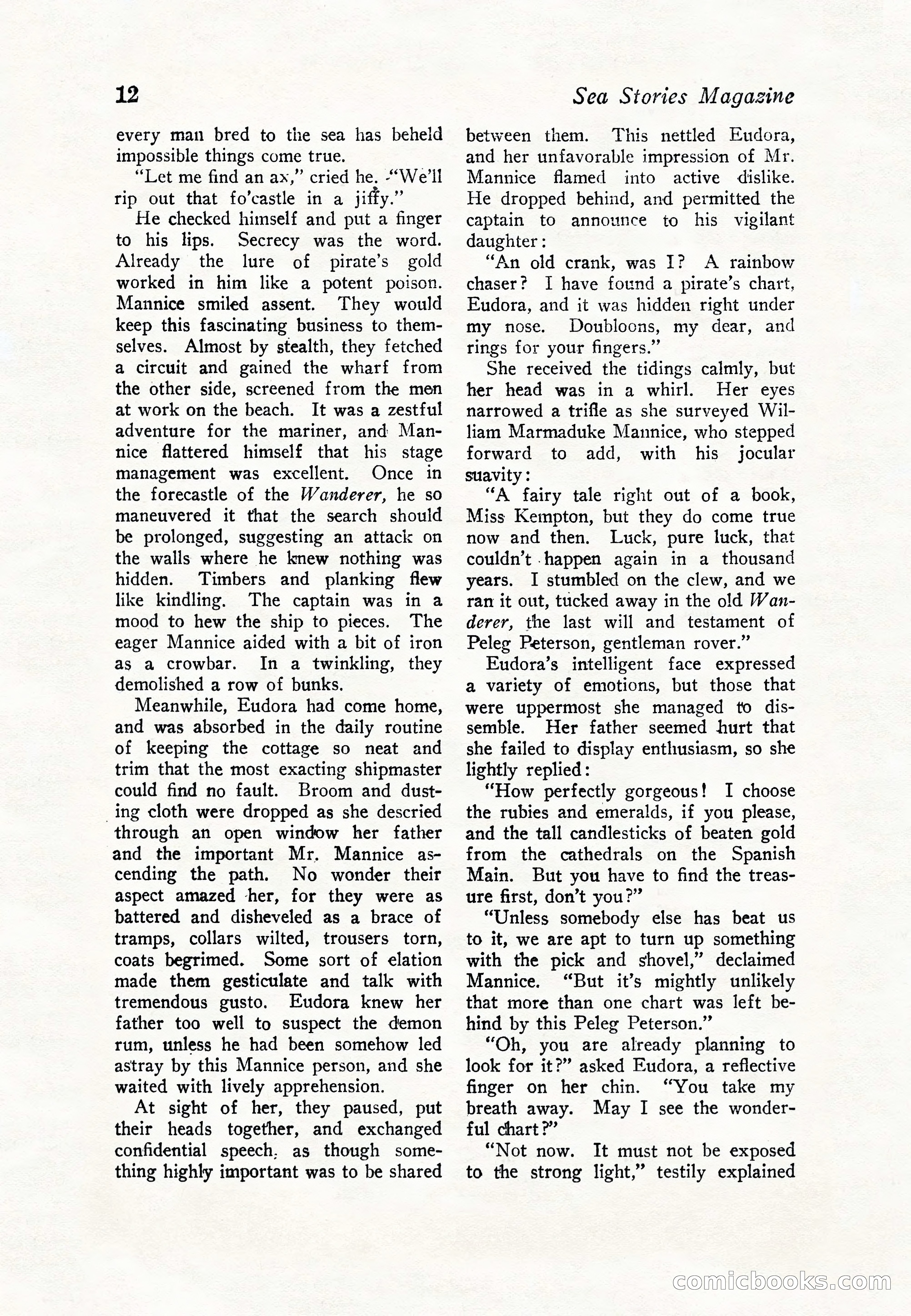 Sea Stories Magazine, January 5, 1923 — page 14 of 148