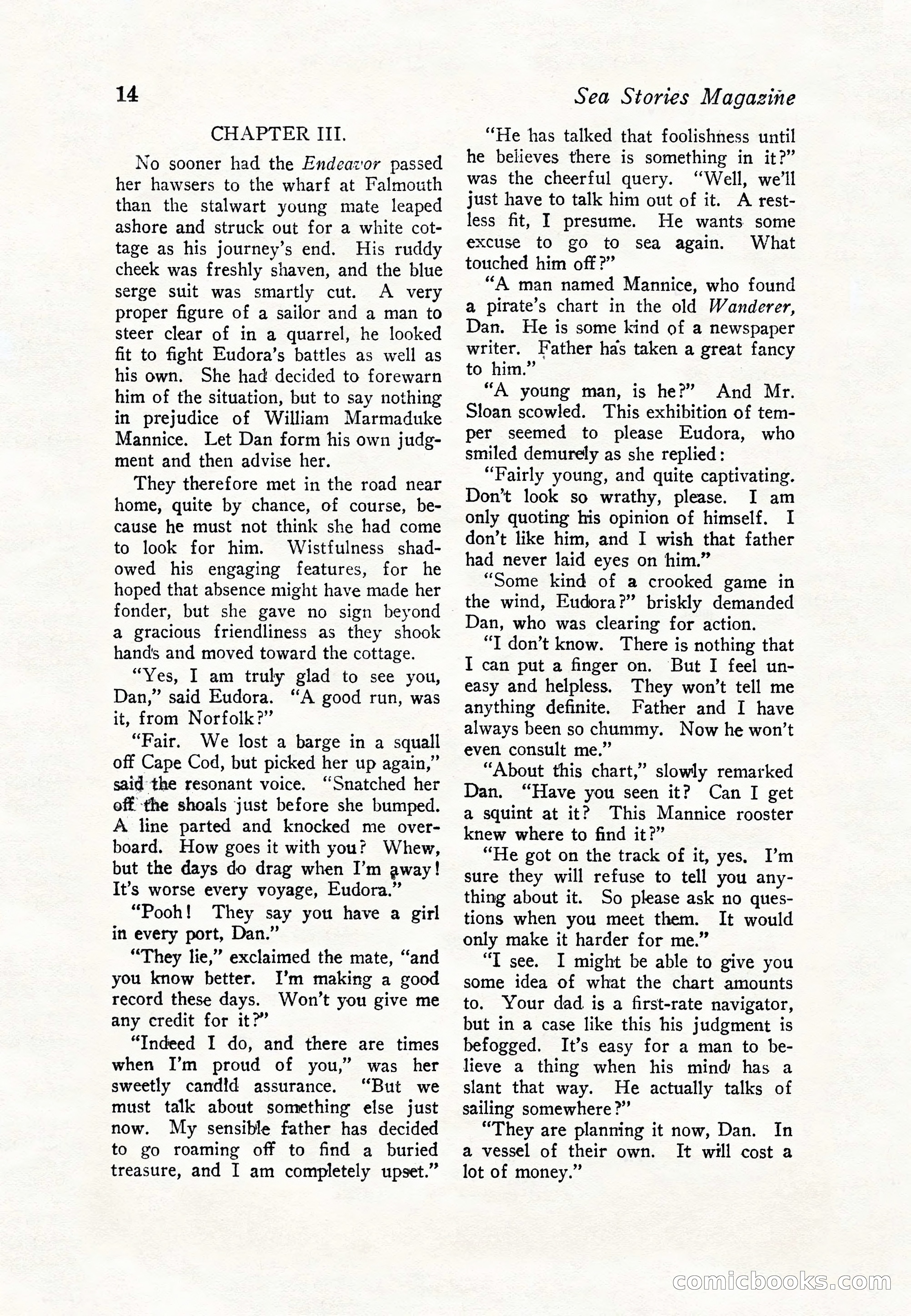 Sea Stories Magazine, January 5, 1923 — page 16 of 148