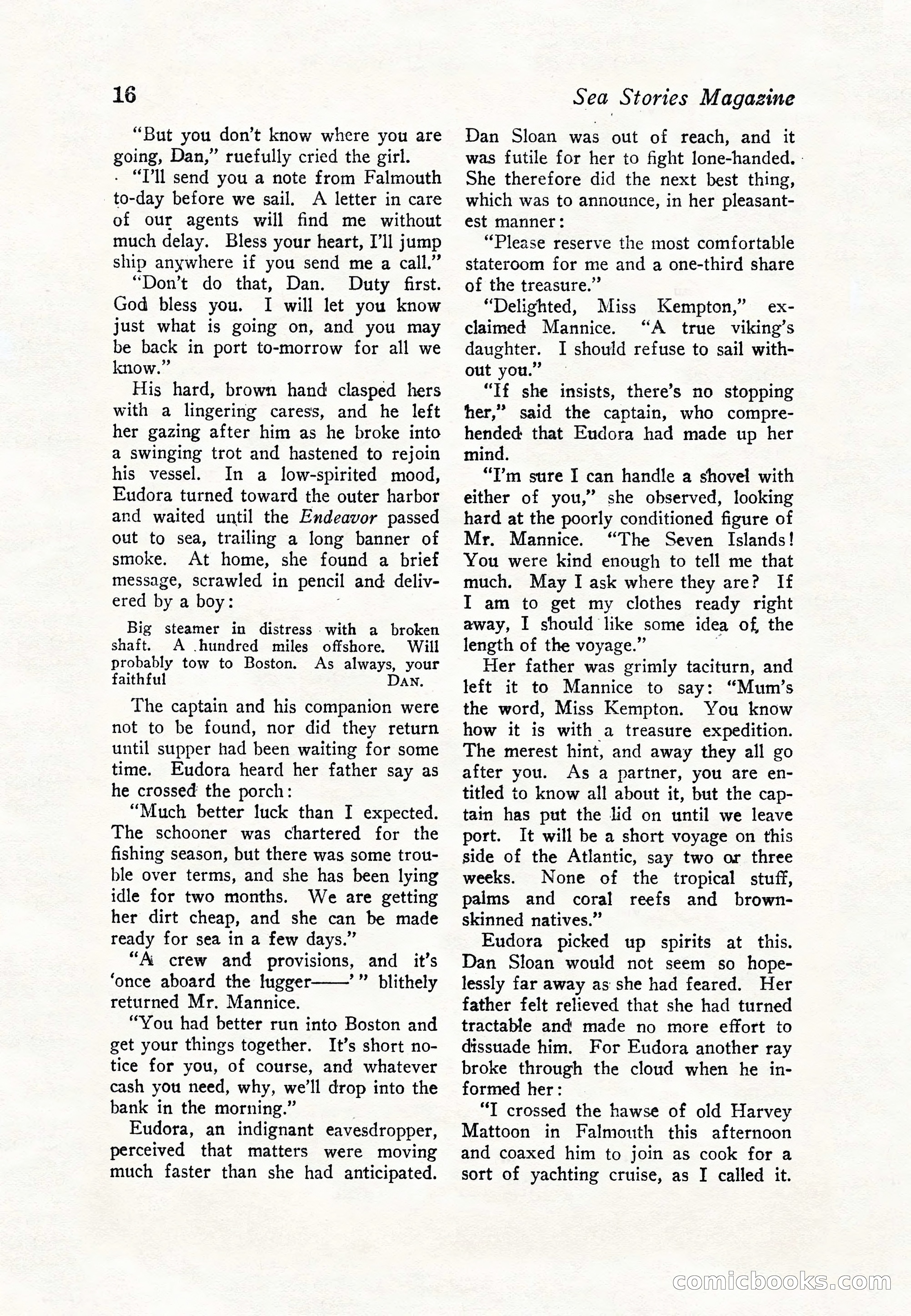 Sea Stories Magazine, January 5, 1923 — page 18 of 148
