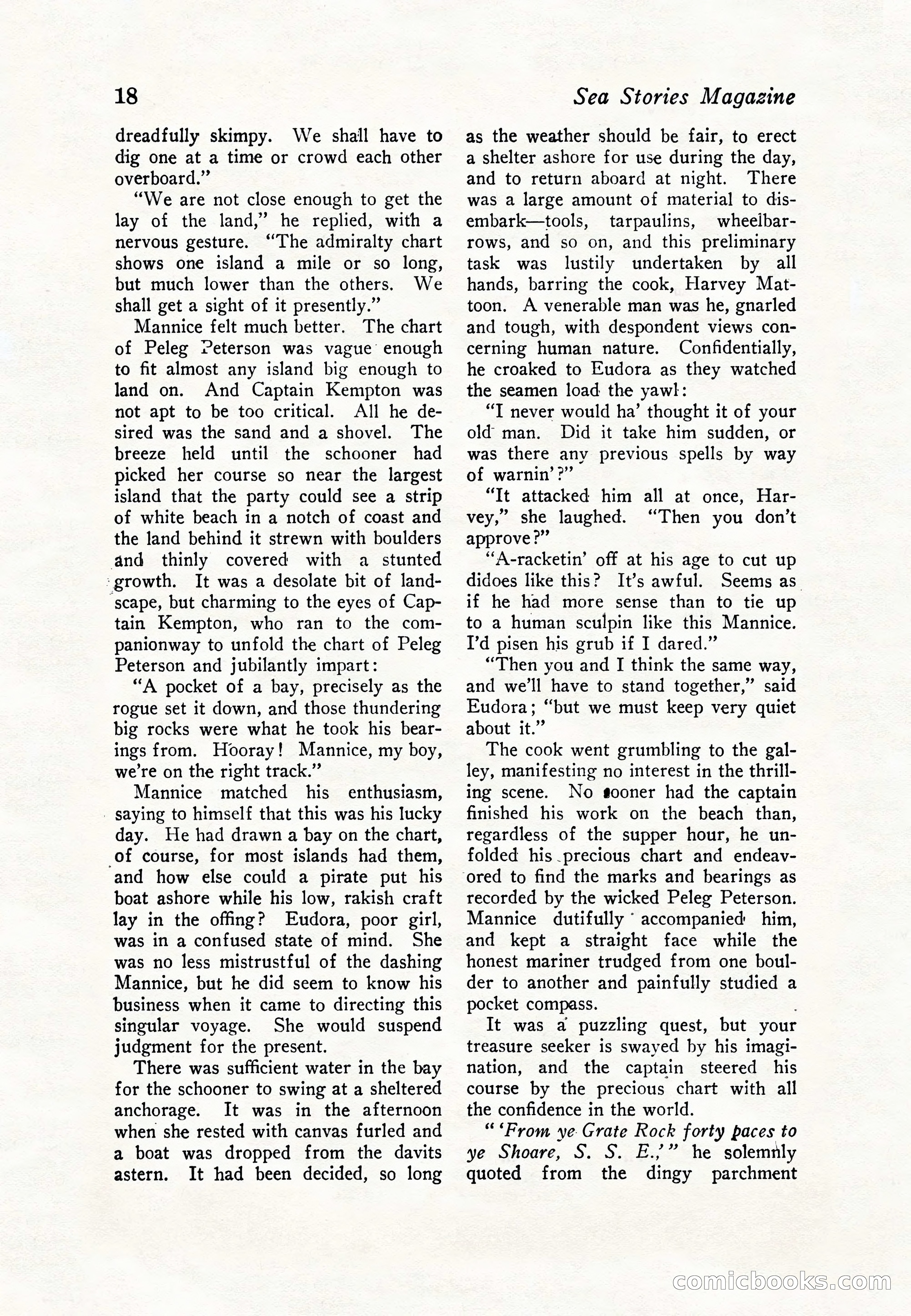 Sea Stories Magazine, January 5, 1923 — page 20 of 148