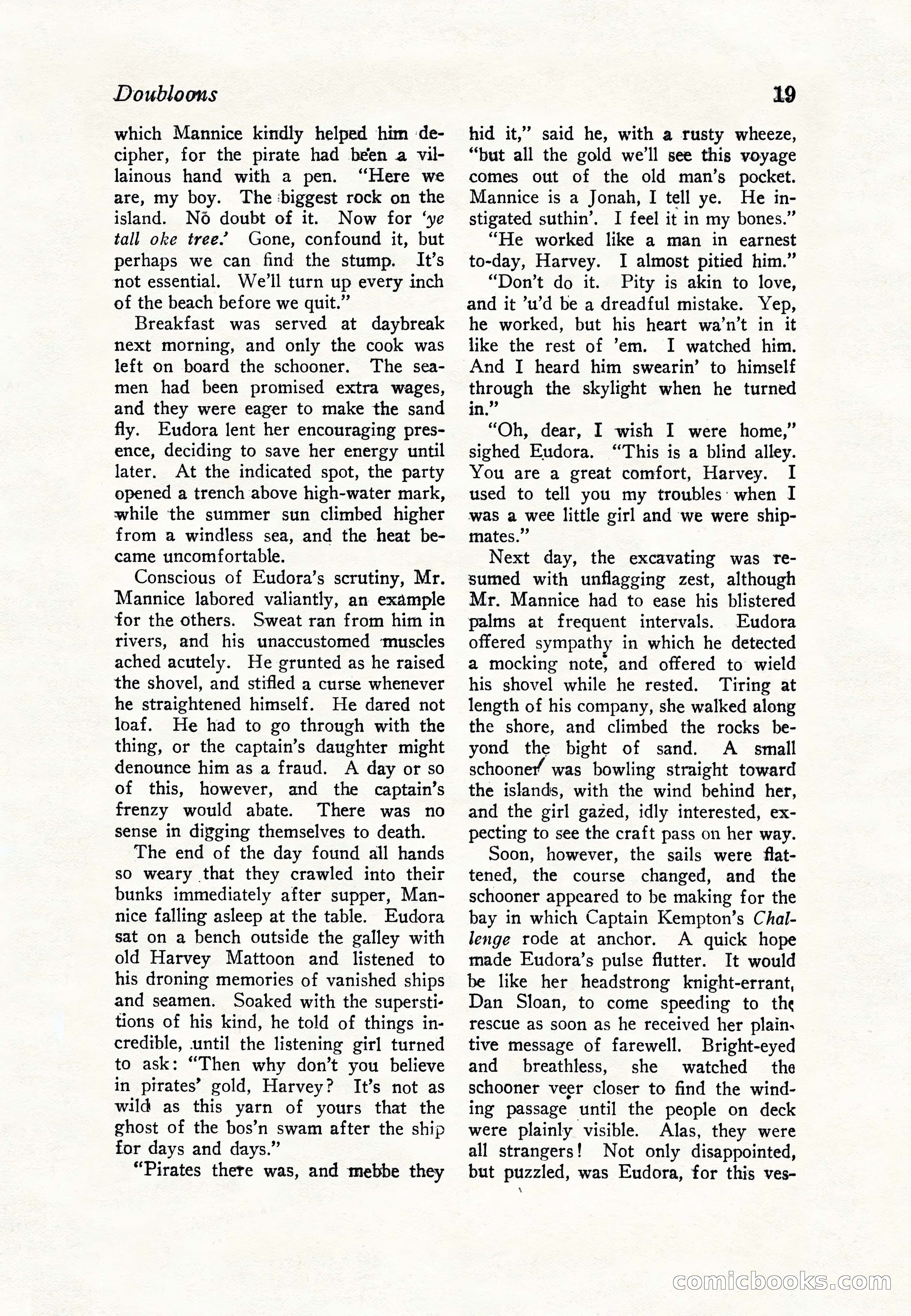Sea Stories Magazine, January 5, 1923 — page 21 of 148
