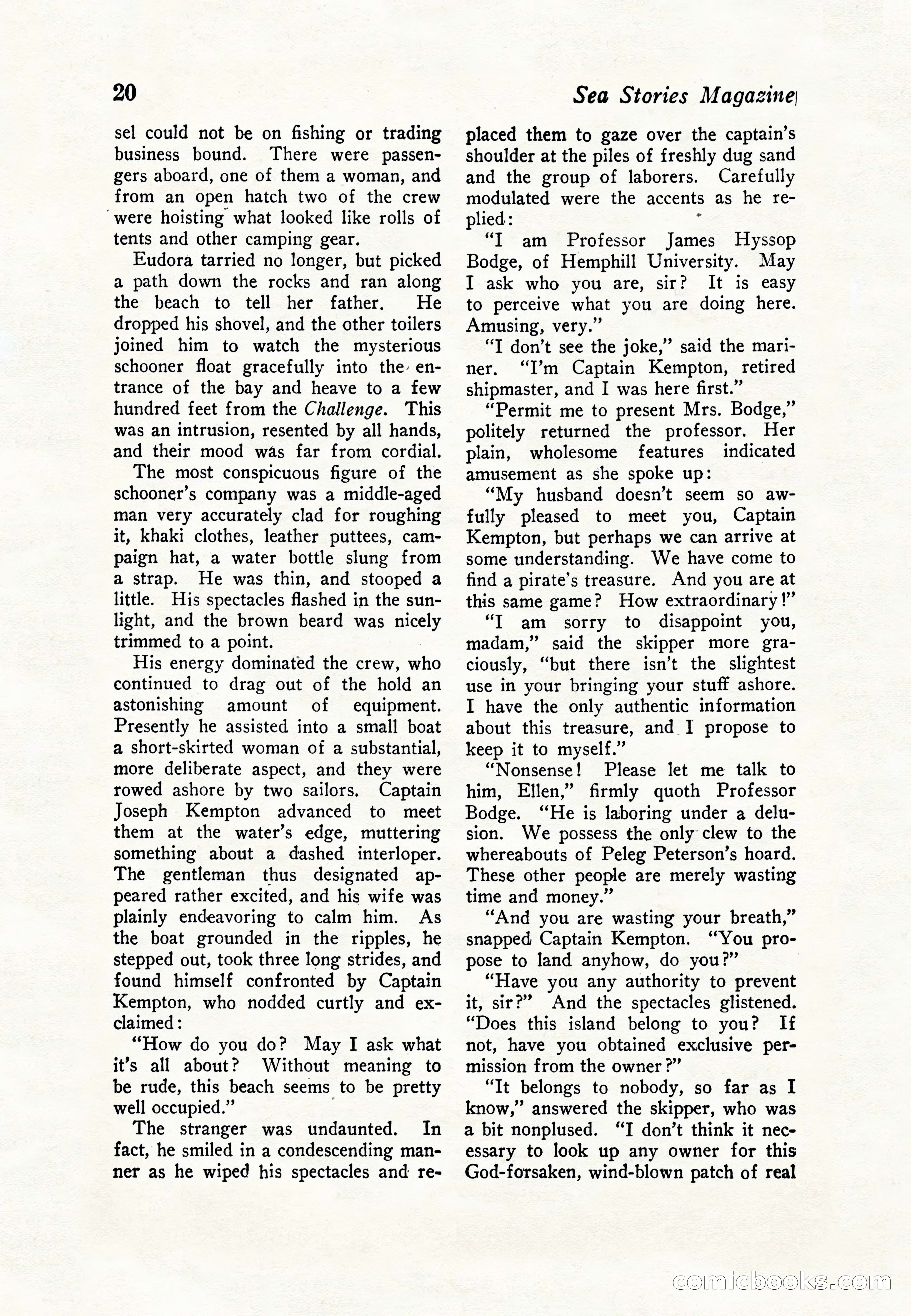 Sea Stories Magazine, January 5, 1923 — page 22 of 148