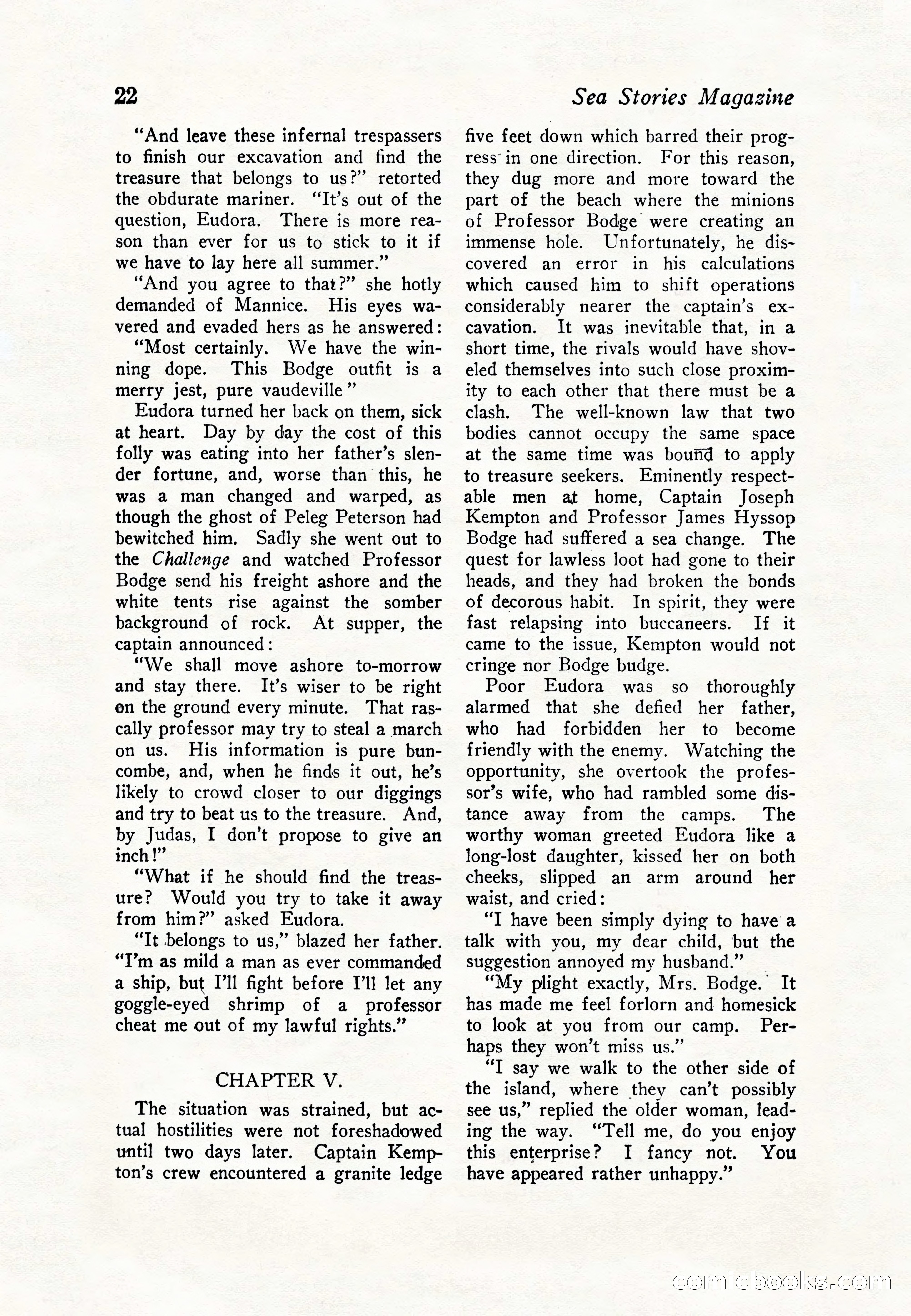 Sea Stories Magazine, January 5, 1923 — page 24 of 148