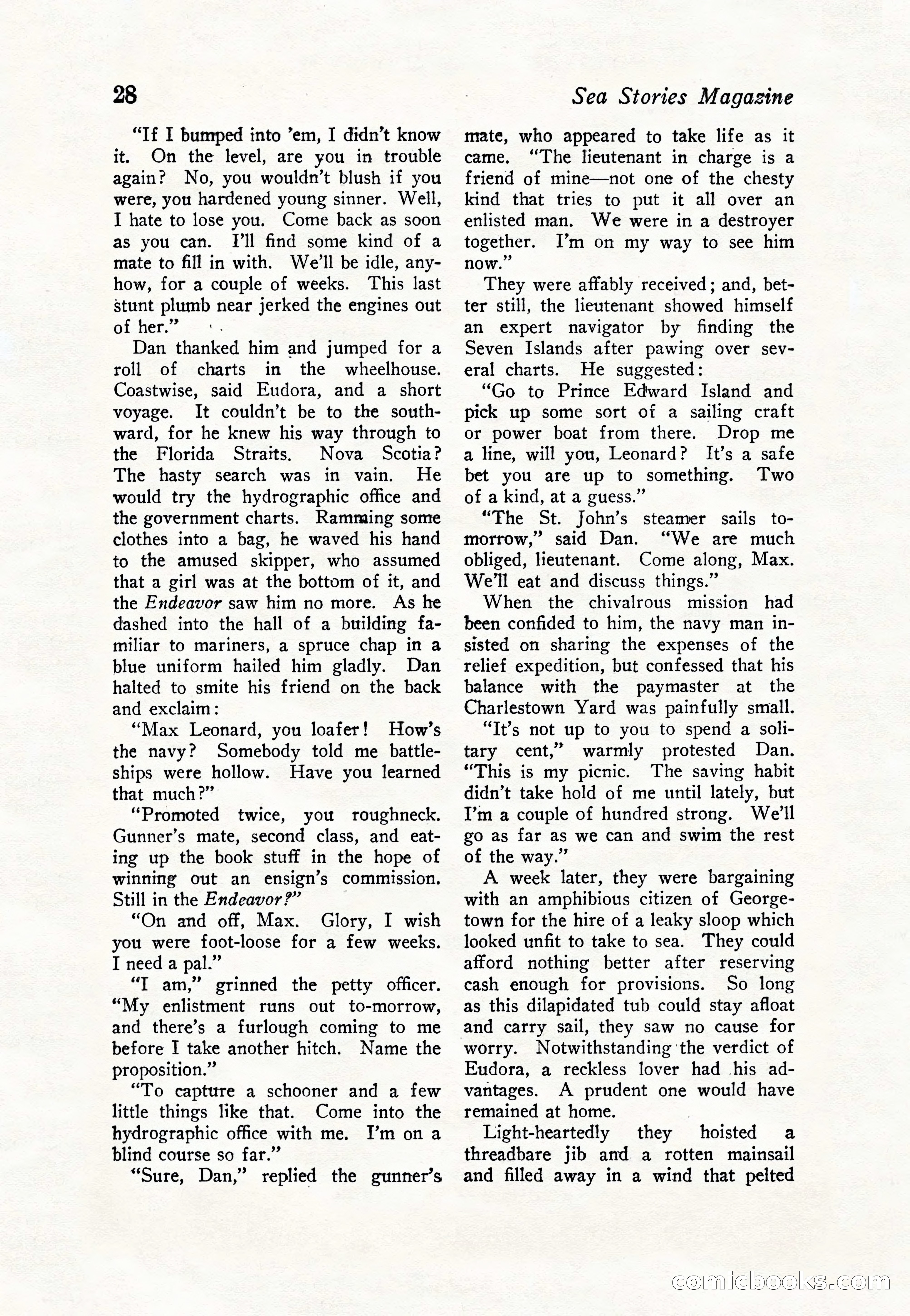 Sea Stories Magazine, January 5, 1923 — page 30 of 148