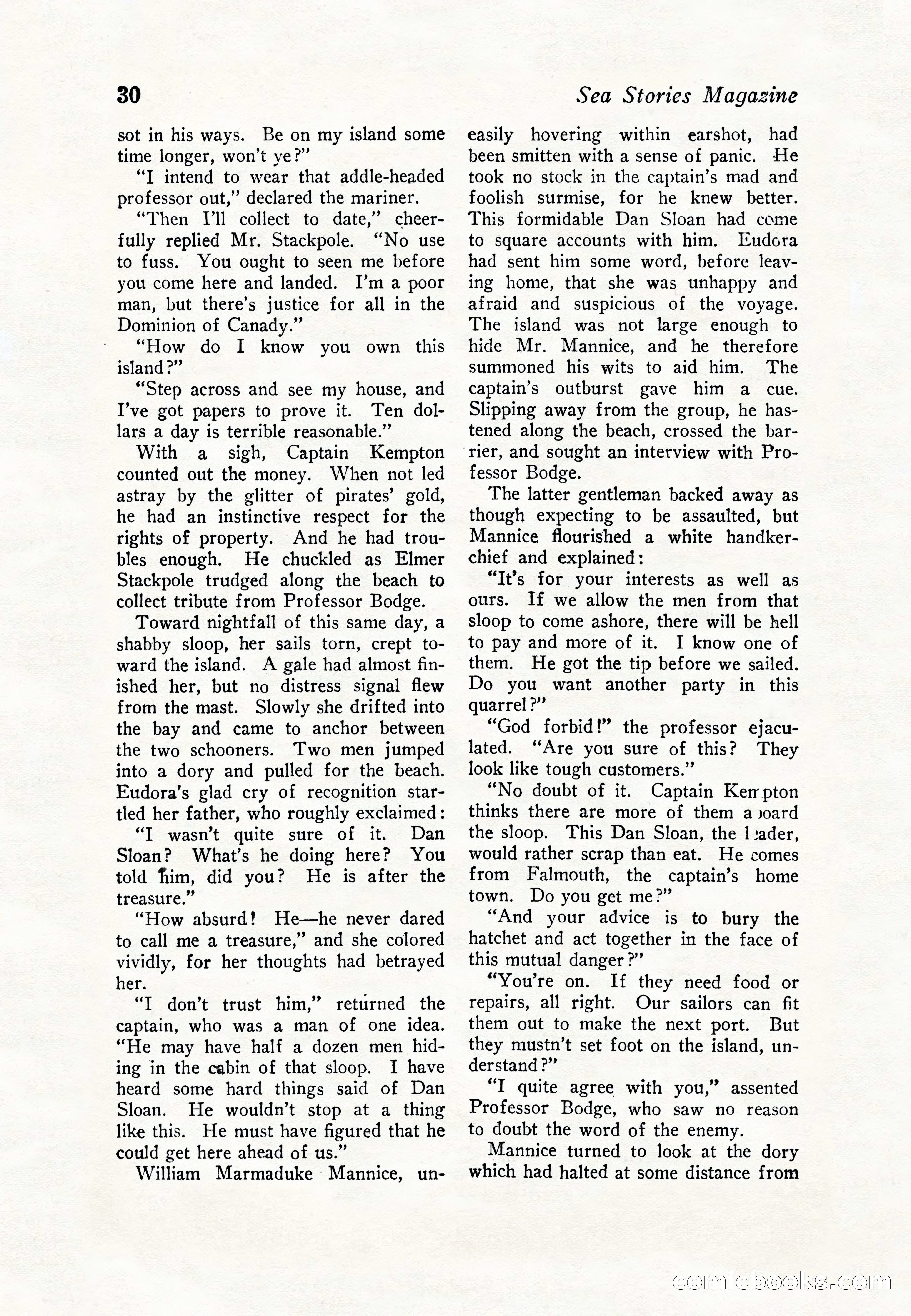 Sea Stories Magazine, January 5, 1923 — page 32 of 148