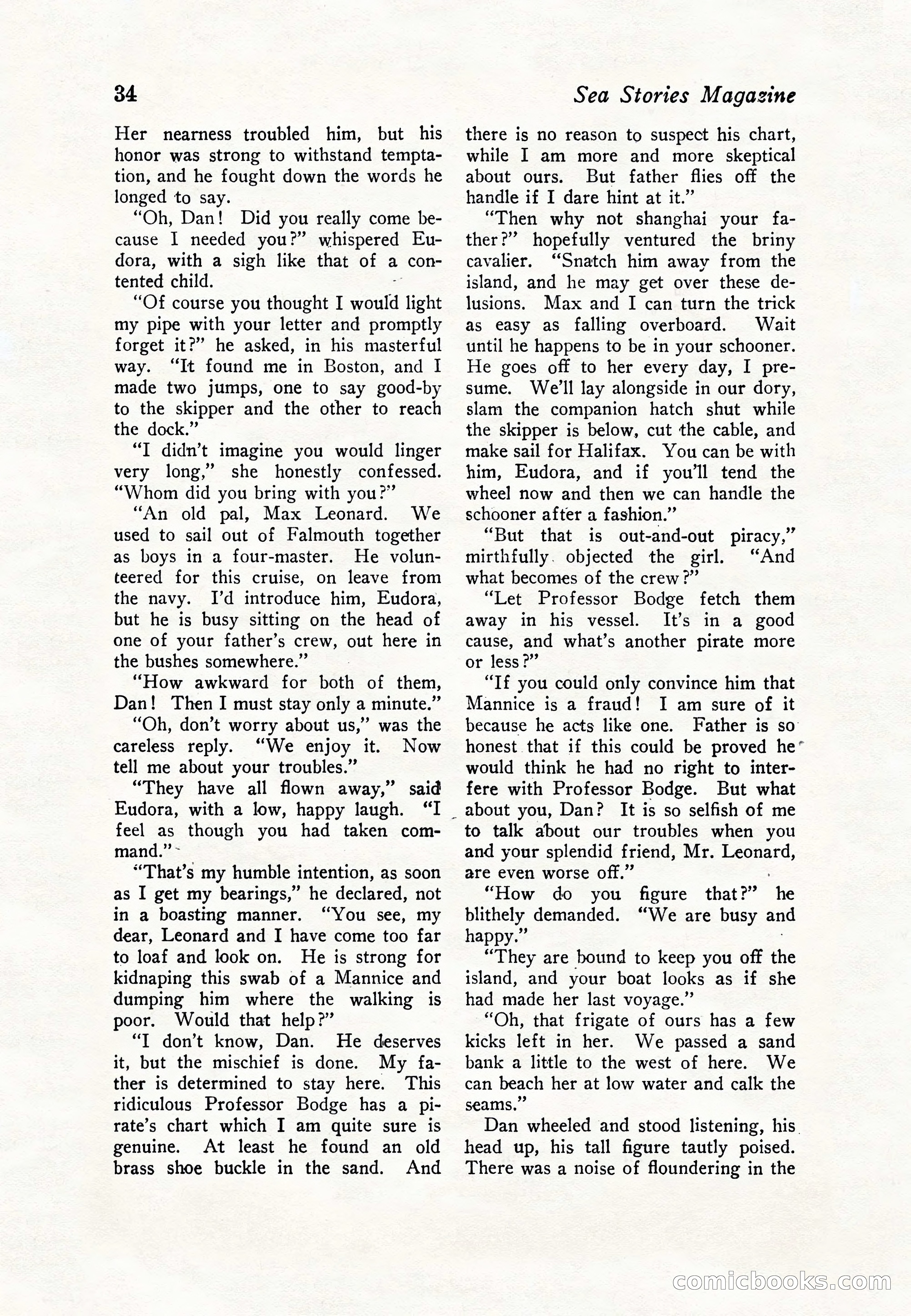 Sea Stories Magazine, January 5, 1923 — page 36 of 148
