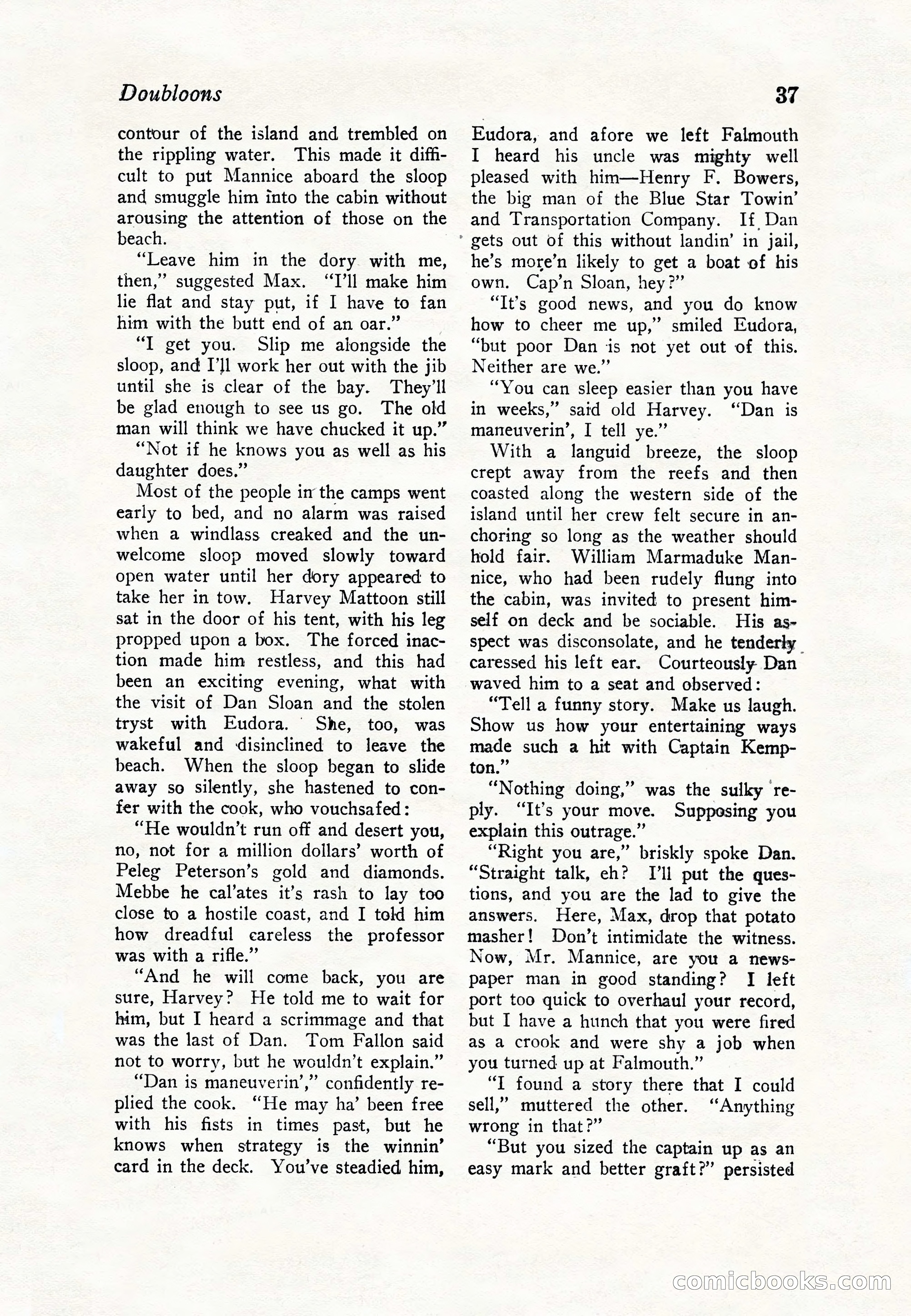 Sea Stories Magazine, January 5, 1923 — page 39 of 148