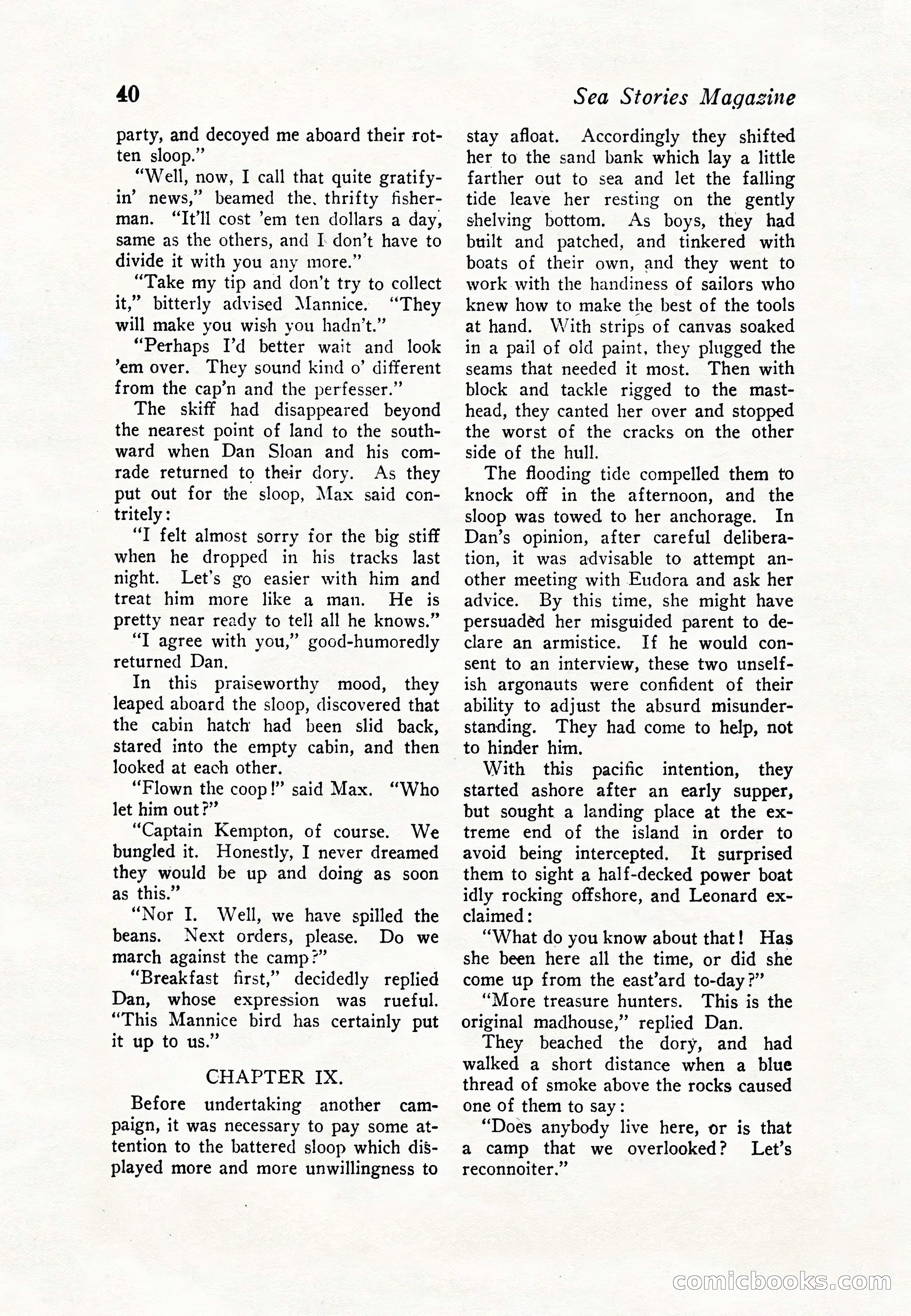 Sea Stories Magazine, January 5, 1923 — page 42 of 148
