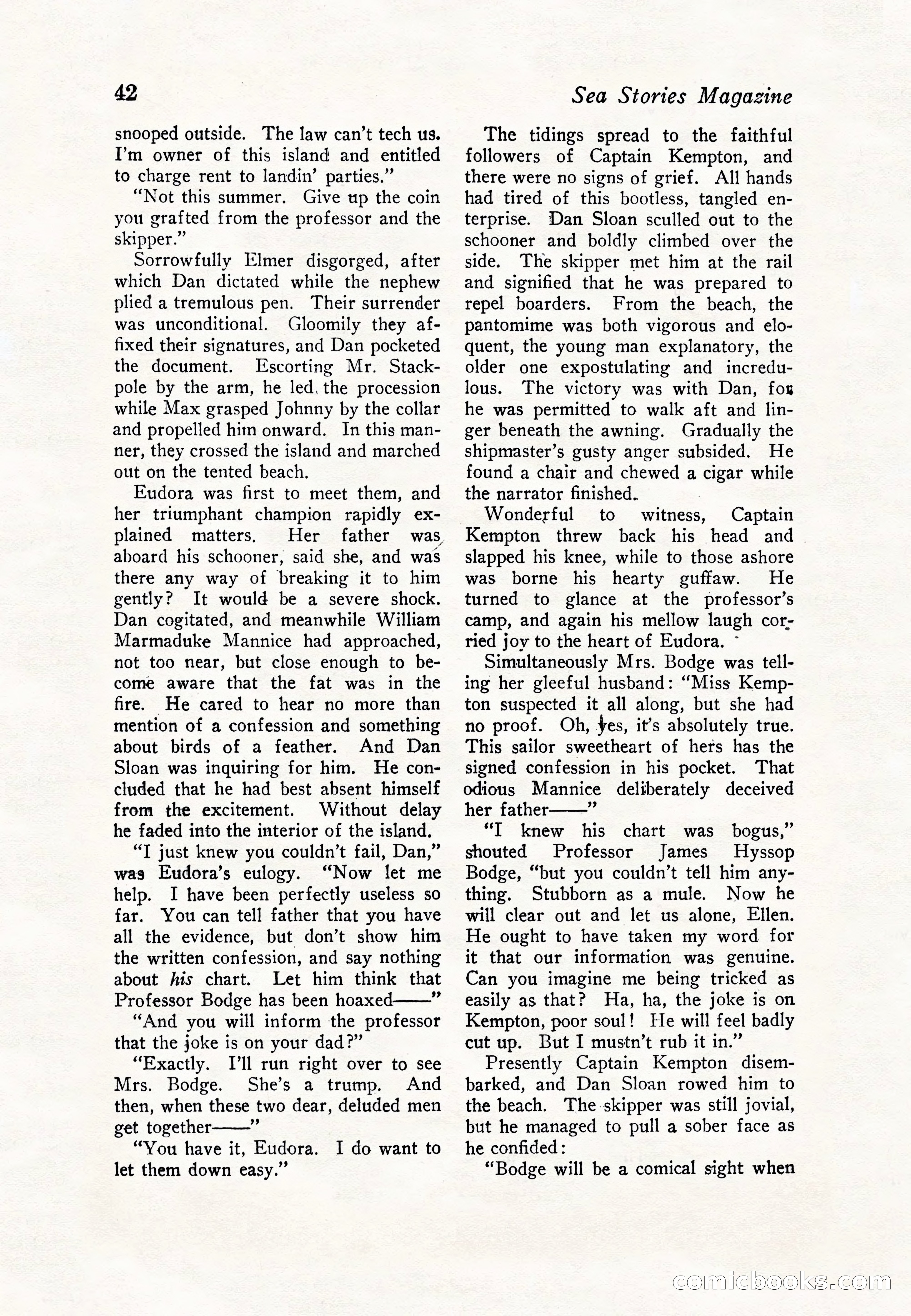 Sea Stories Magazine, January 5, 1923 — page 44 of 148