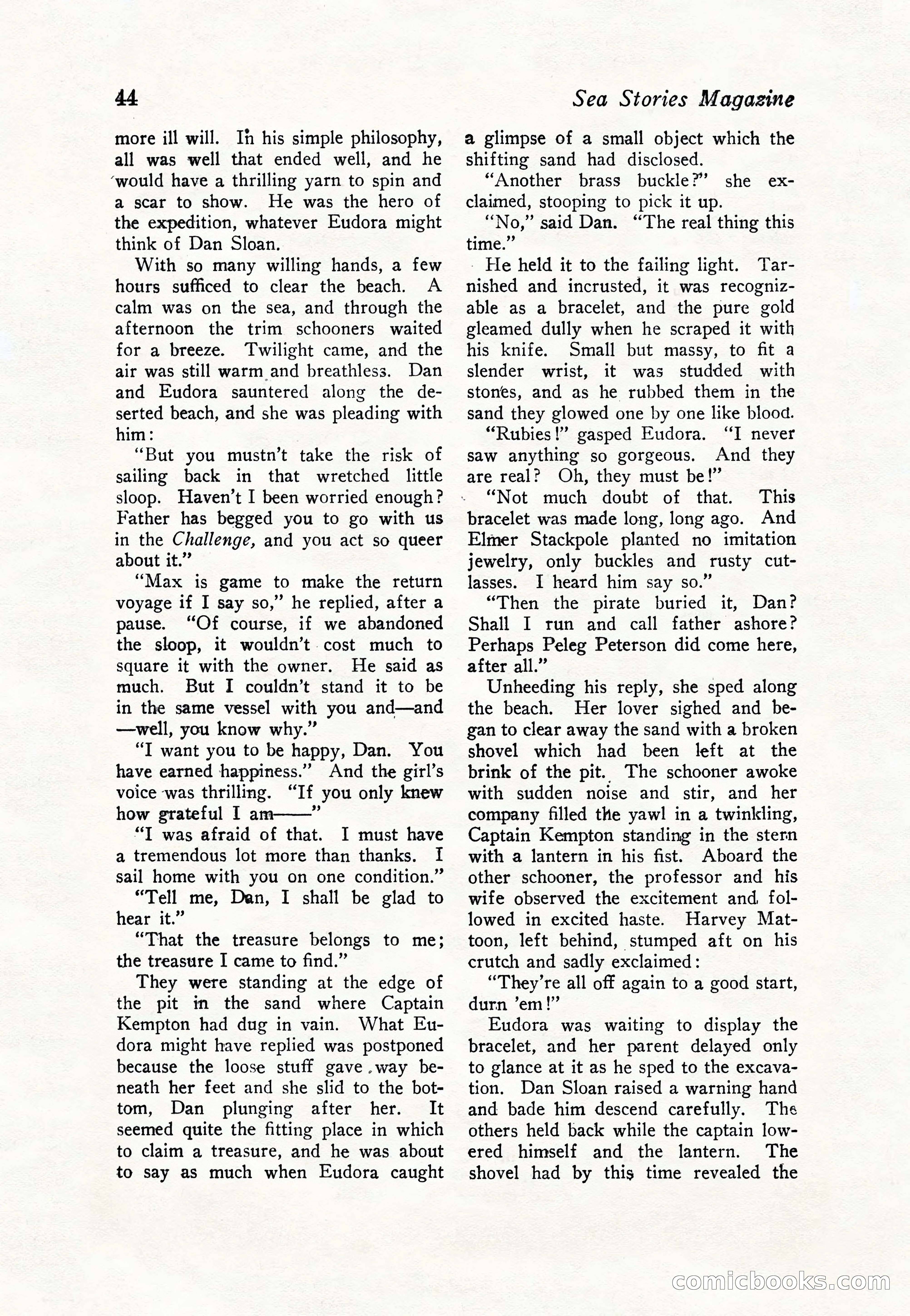 Sea Stories Magazine, January 5, 1923 — page 46 of 148
