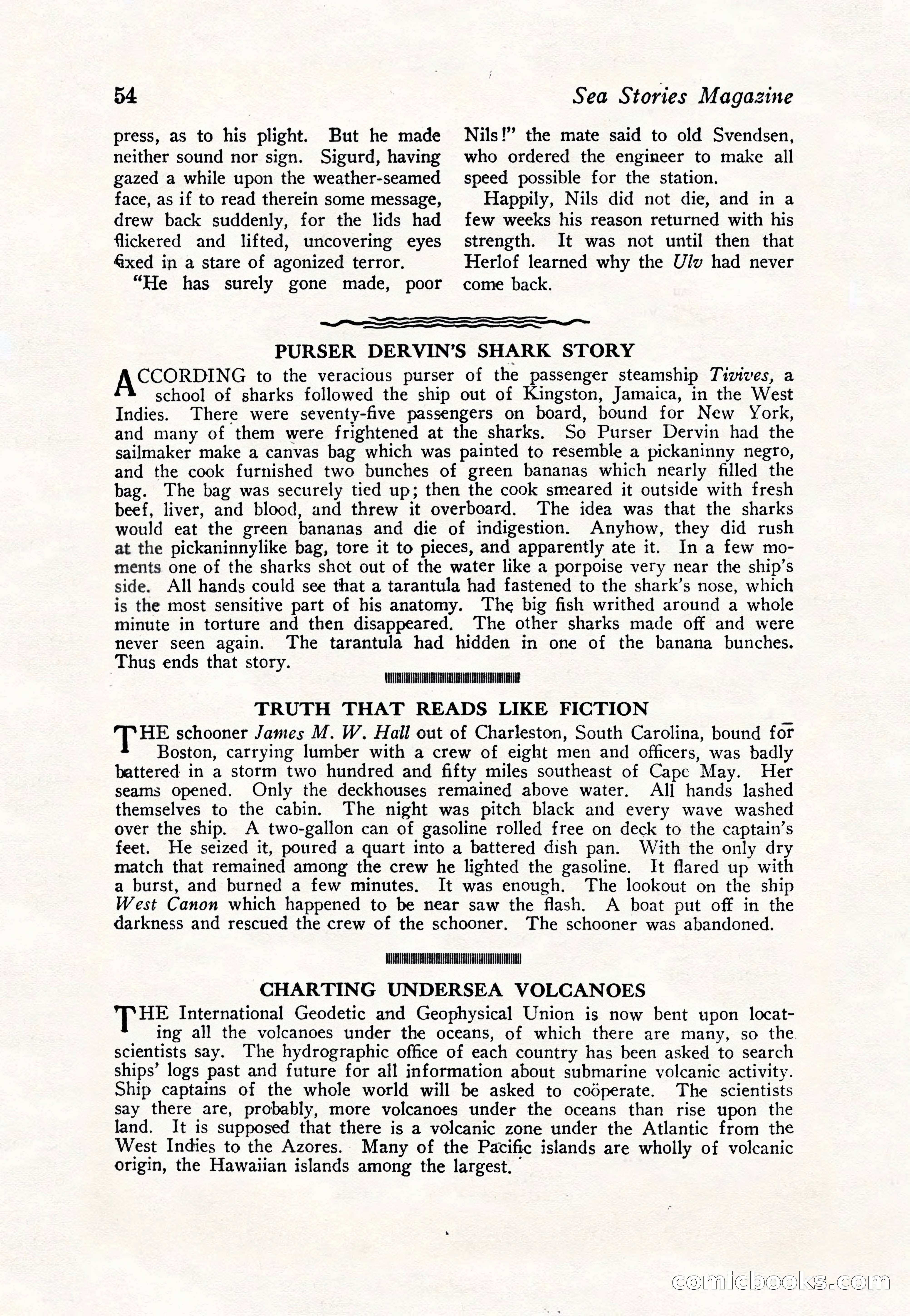Sea Stories Magazine, January 5, 1923 — page 56 of 148