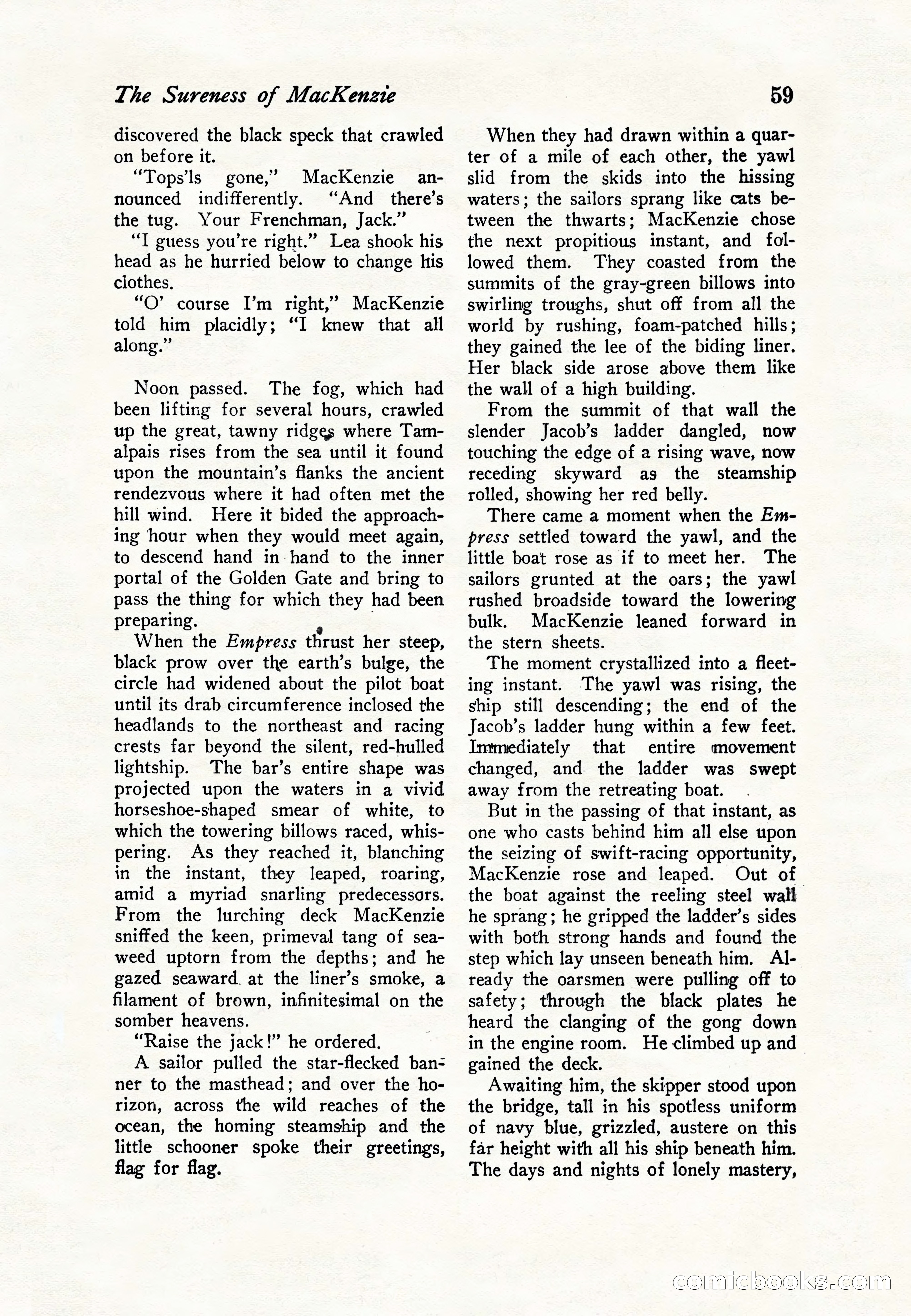 Sea Stories Magazine, January 5, 1923 — page 61 of 148