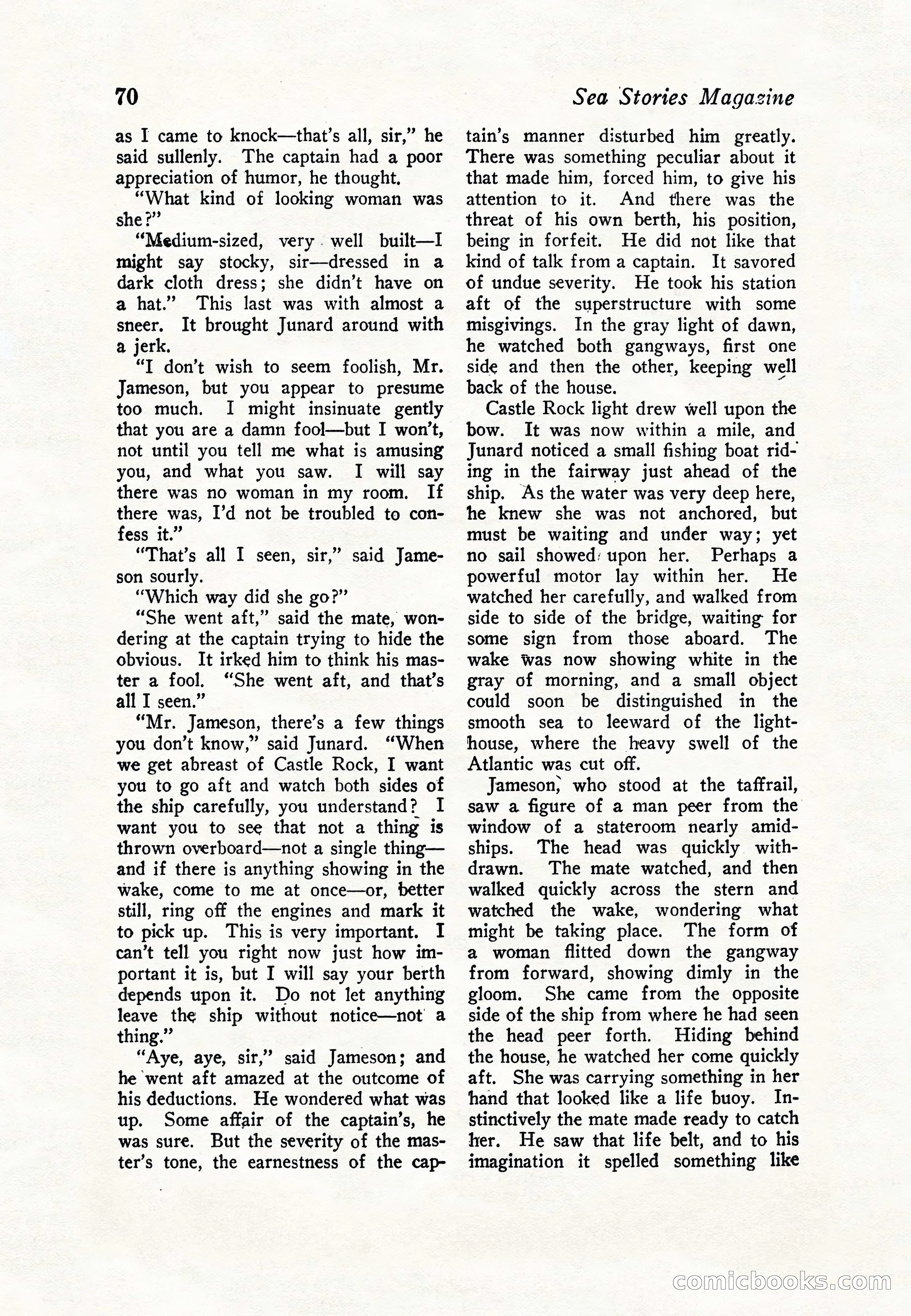 Sea Stories Magazine, January 5, 1923 — page 72 of 148