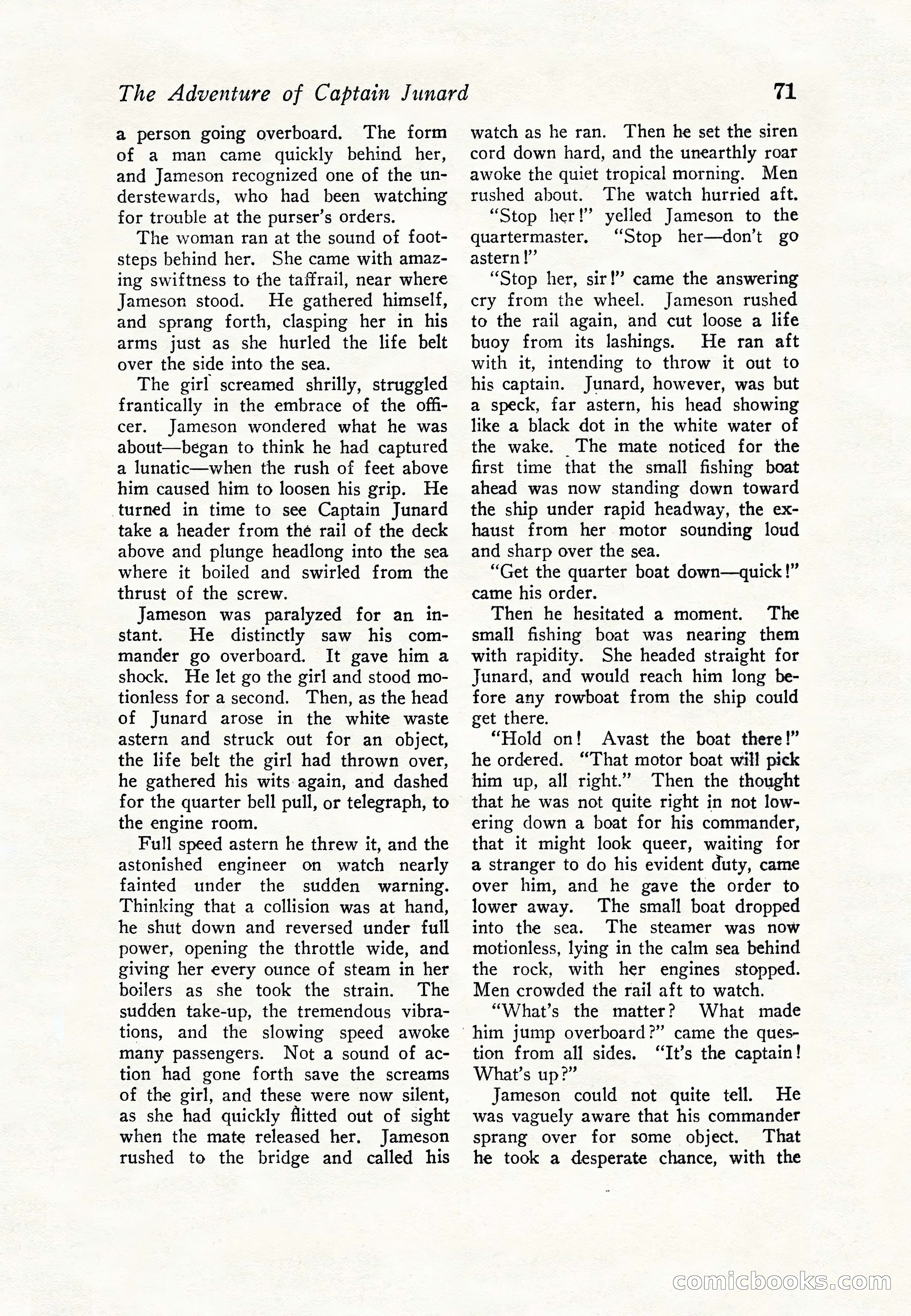 Sea Stories Magazine, January 5, 1923 — page 73 of 148